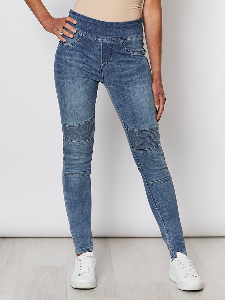 Biker Knee Pull On Skinny Jean