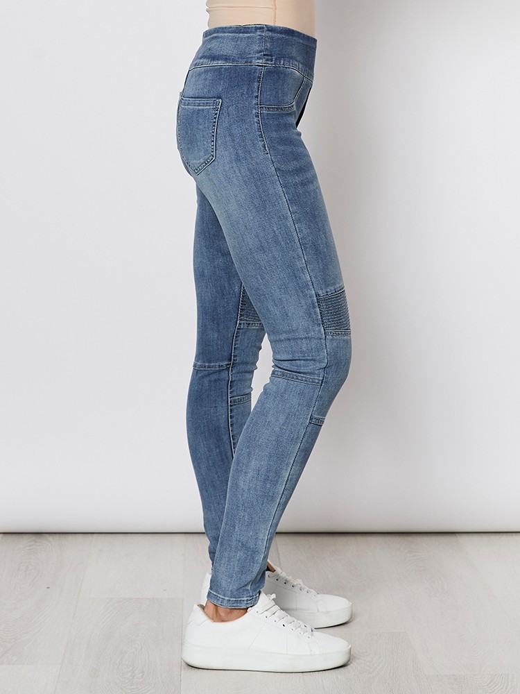 Biker Knee Pull On Skinny Jean