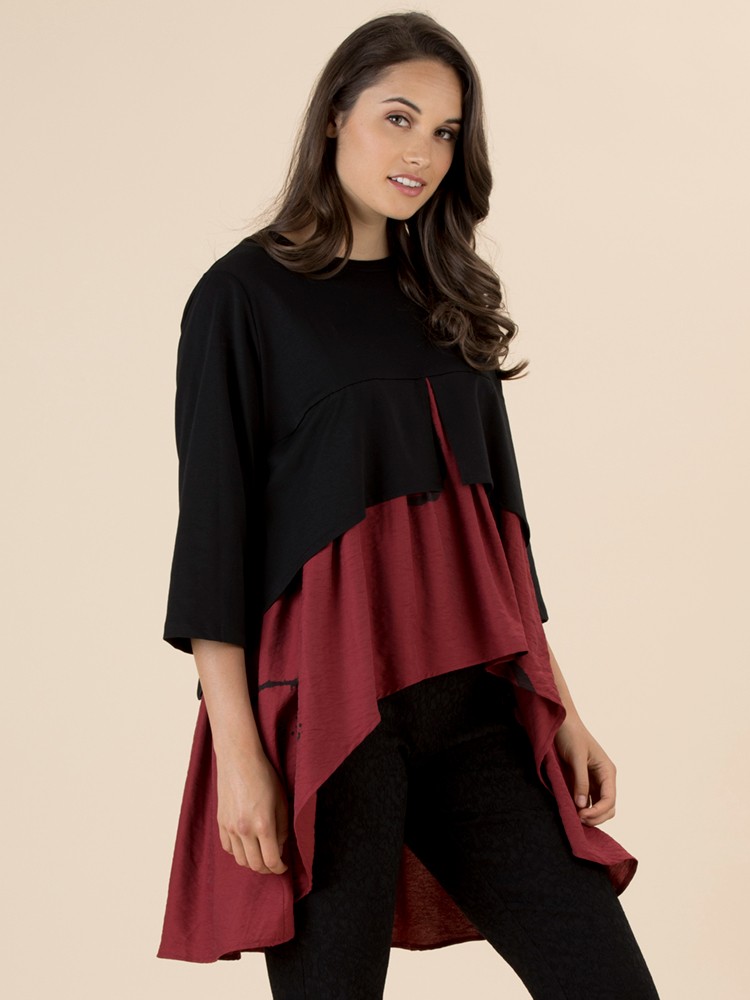 Arch Hem Spliced Top