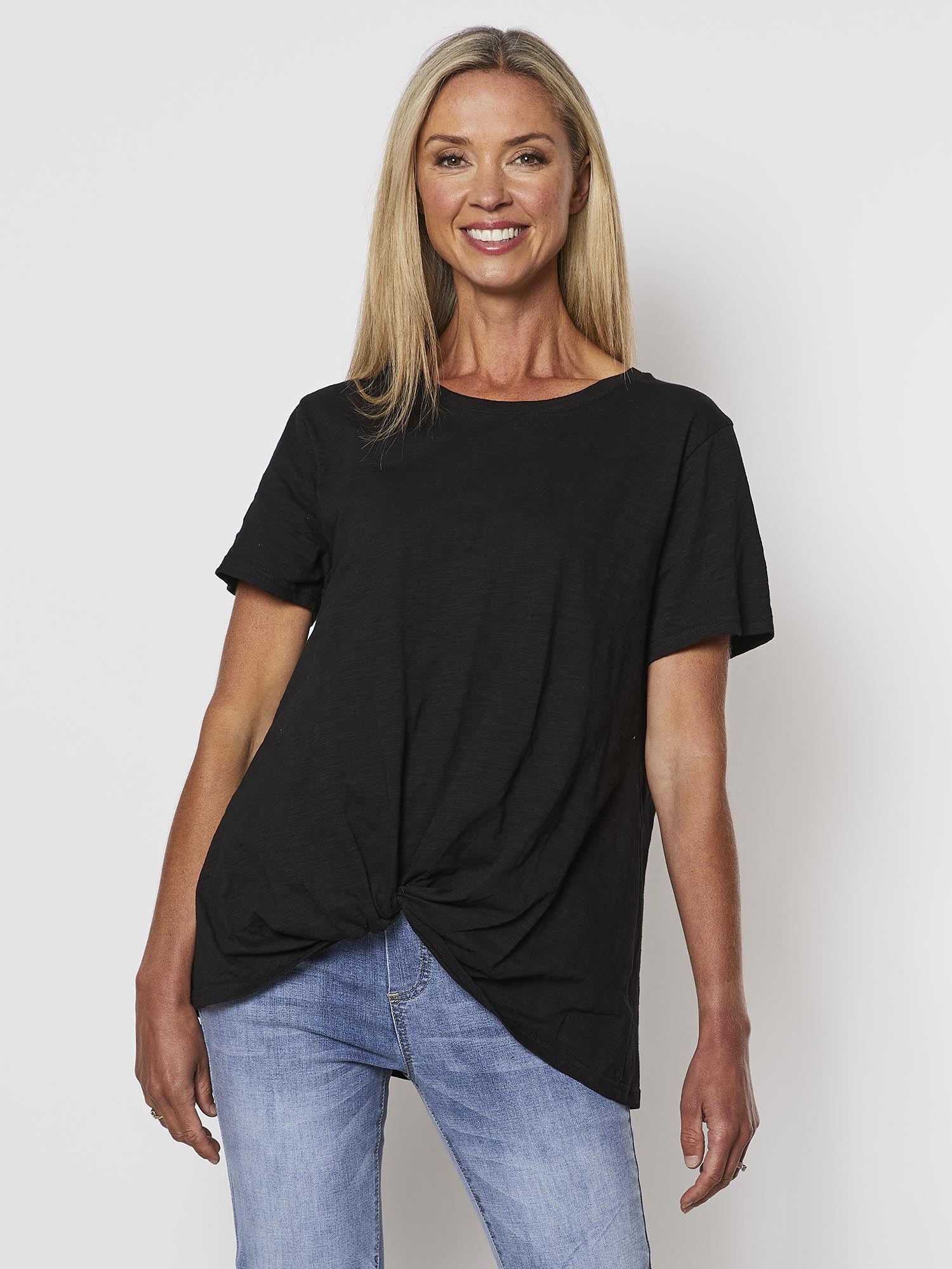 Knot Front Cotton Tee