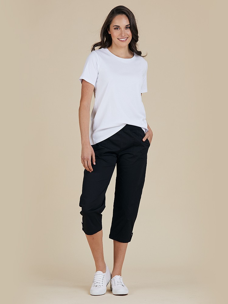 Santorini Cropped Cotton Pant