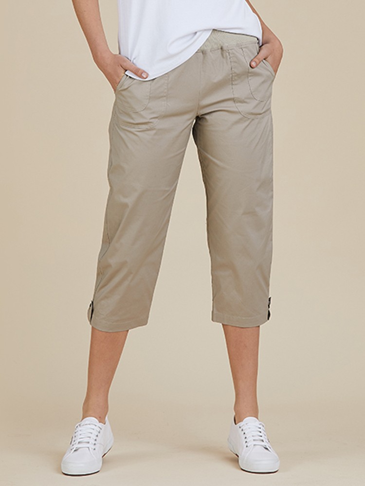 Santorini Cropped Cotton Pant