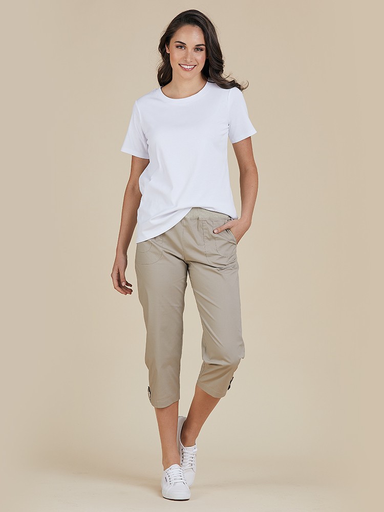 Santorini Cropped Cotton Pant