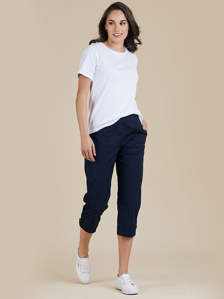 Santorini Cropped Cotton Pant