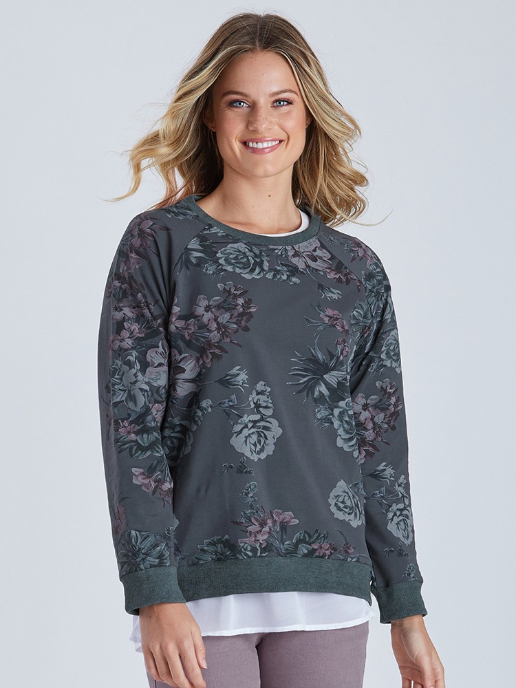 Floral Print Sweatshirt