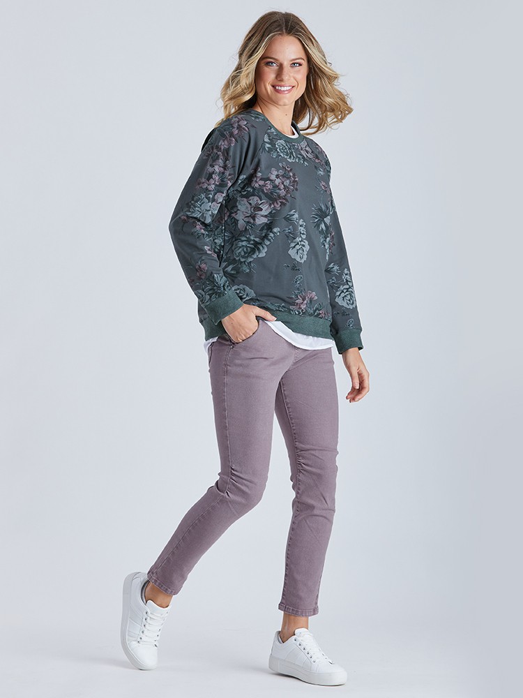 Floral Print Sweatshirt