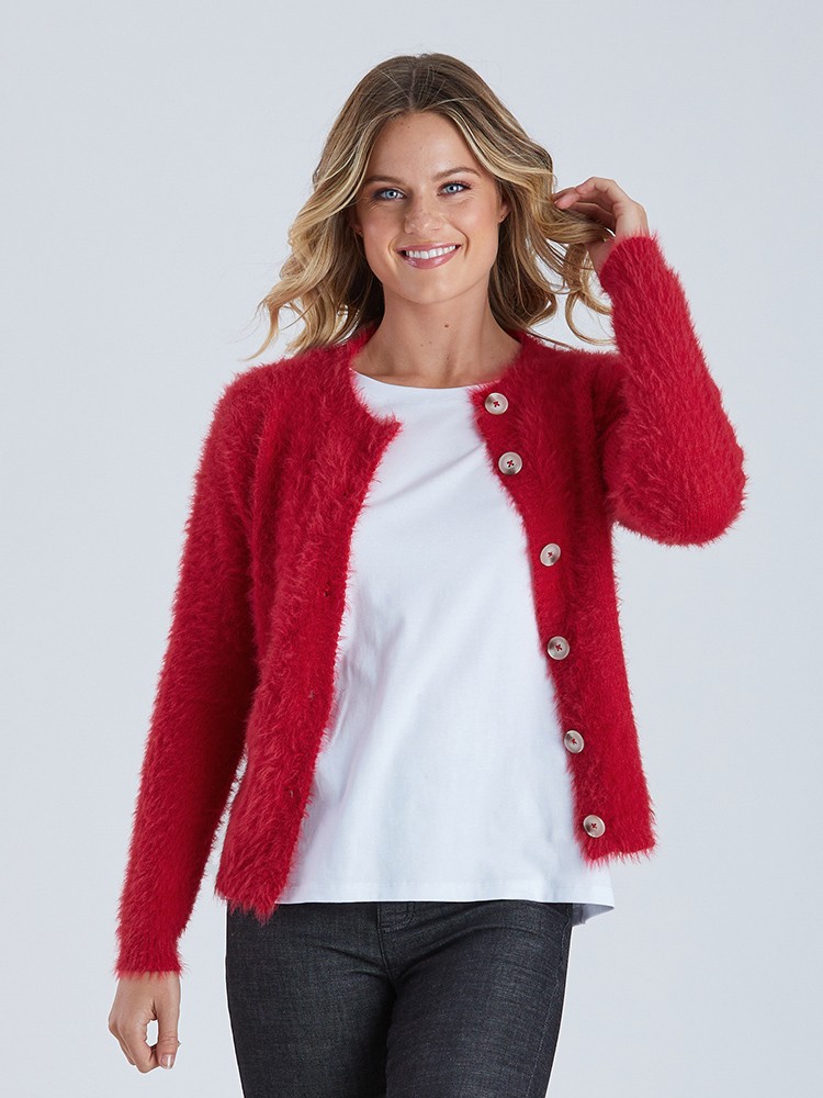 Fluffy Knit Cardigan