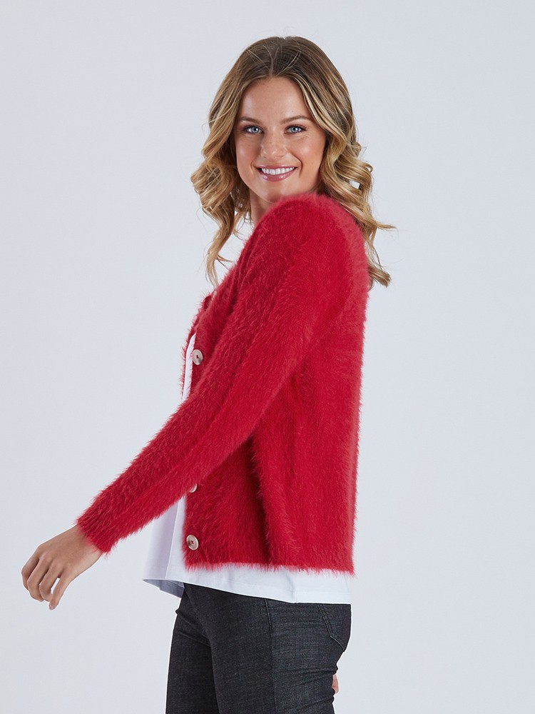 Fluffy Knit Cardigan