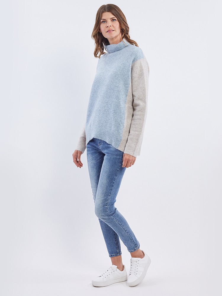 Colour Block Knit Jumper