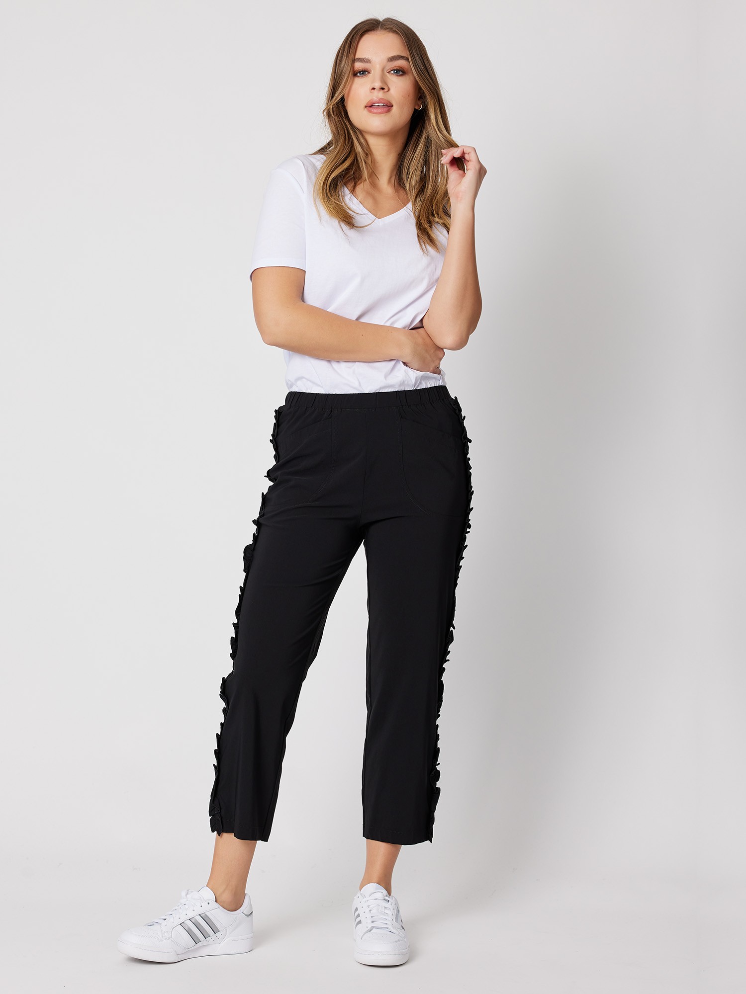 Frilled Side Detail Stretch Pant