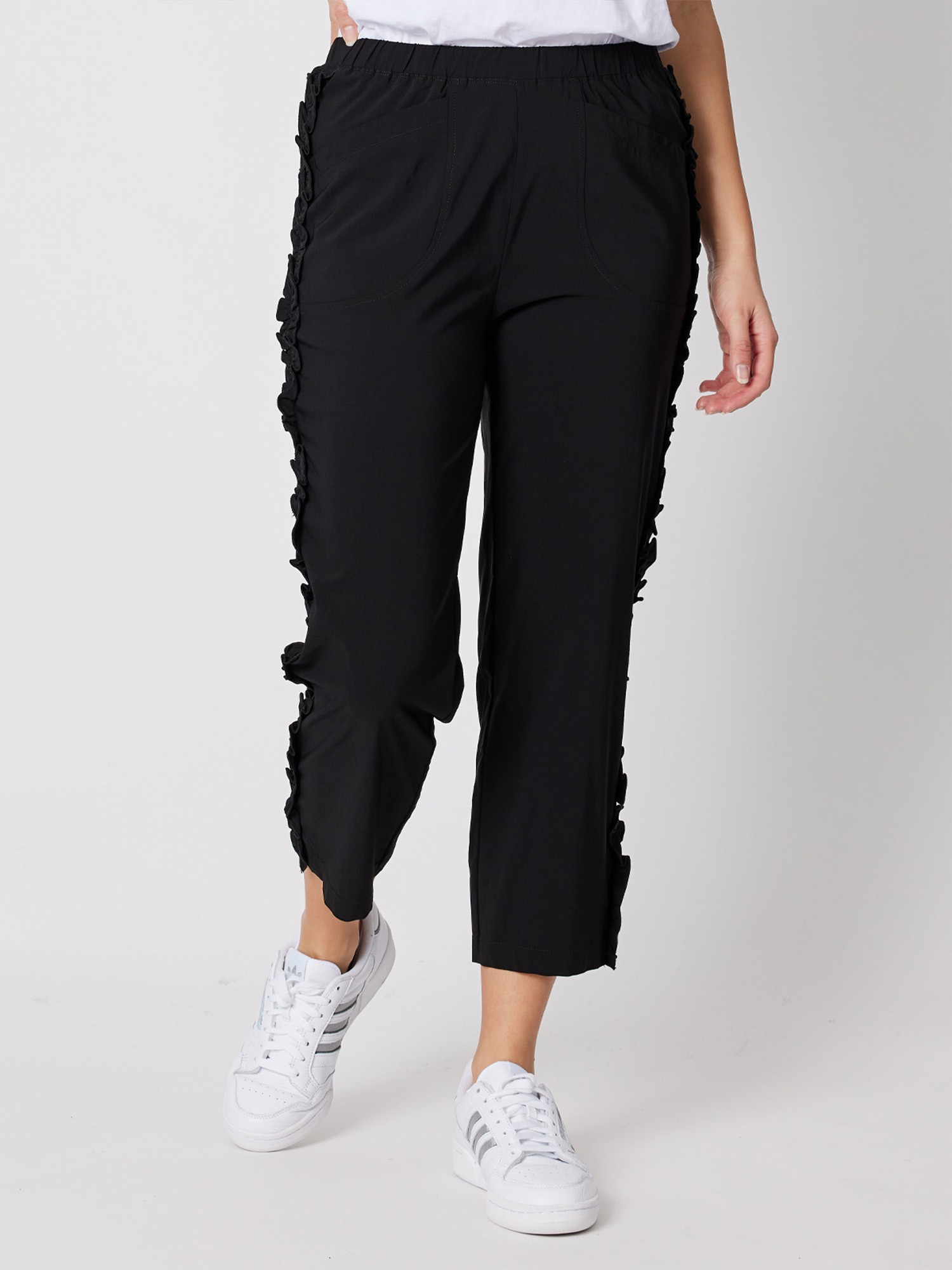 Frilled Side Detail Stretch Pant