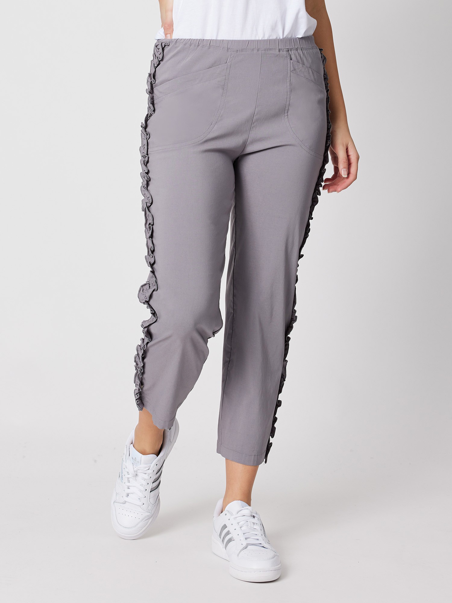 Frilled Side Detail Stretch Pant