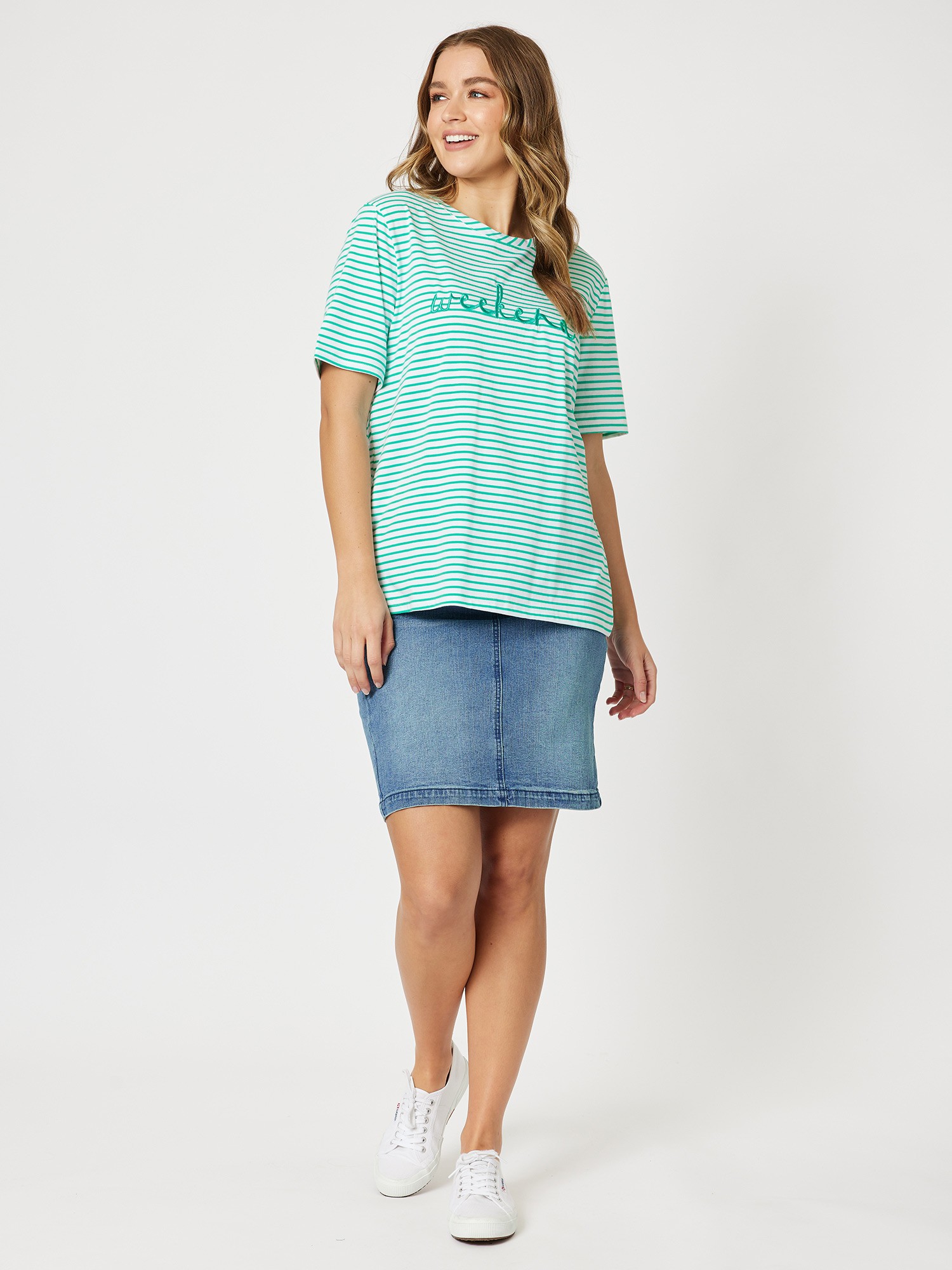 Weekend Striped Cotton Tee