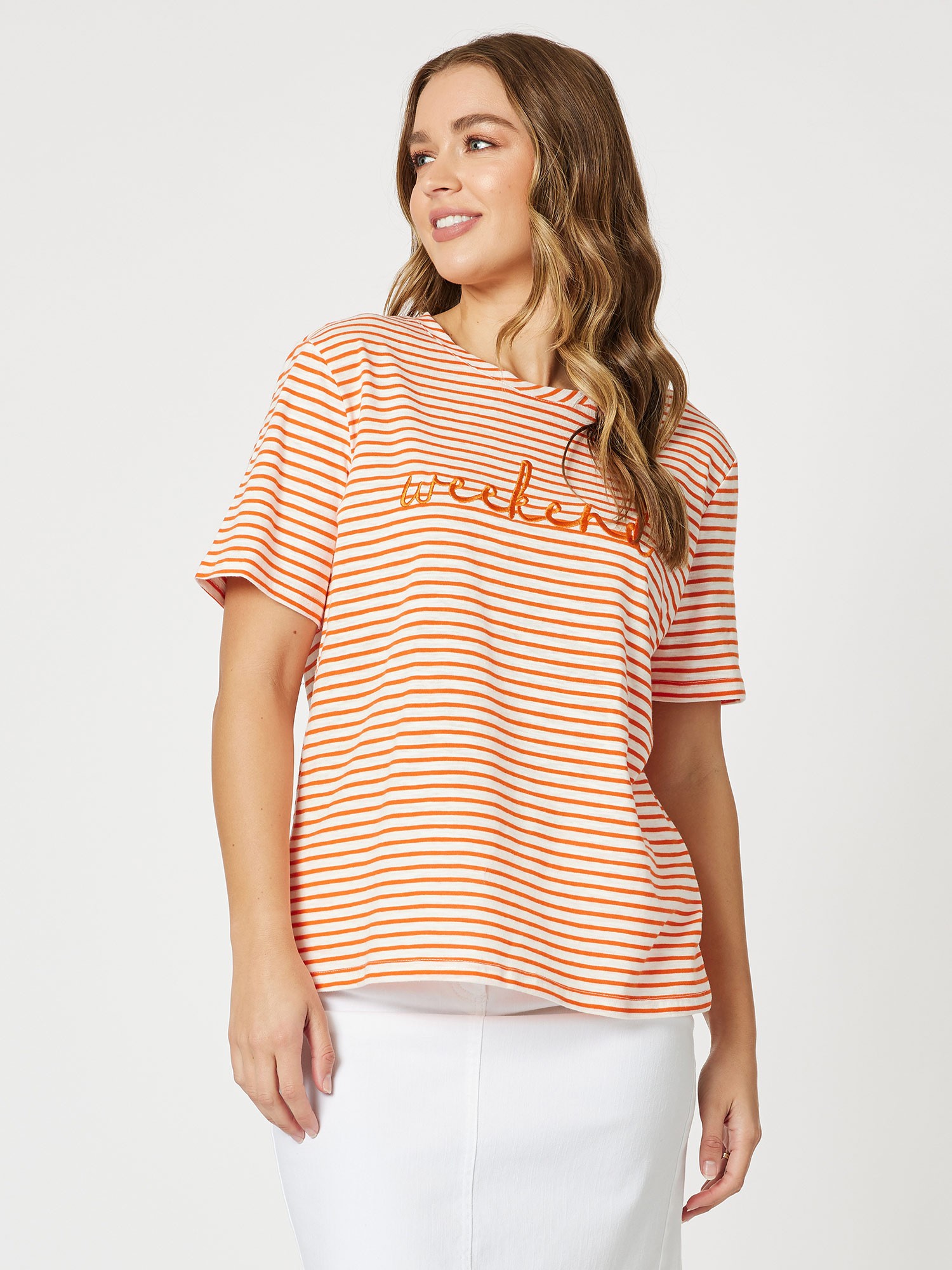 Weekend Striped Cotton Tee