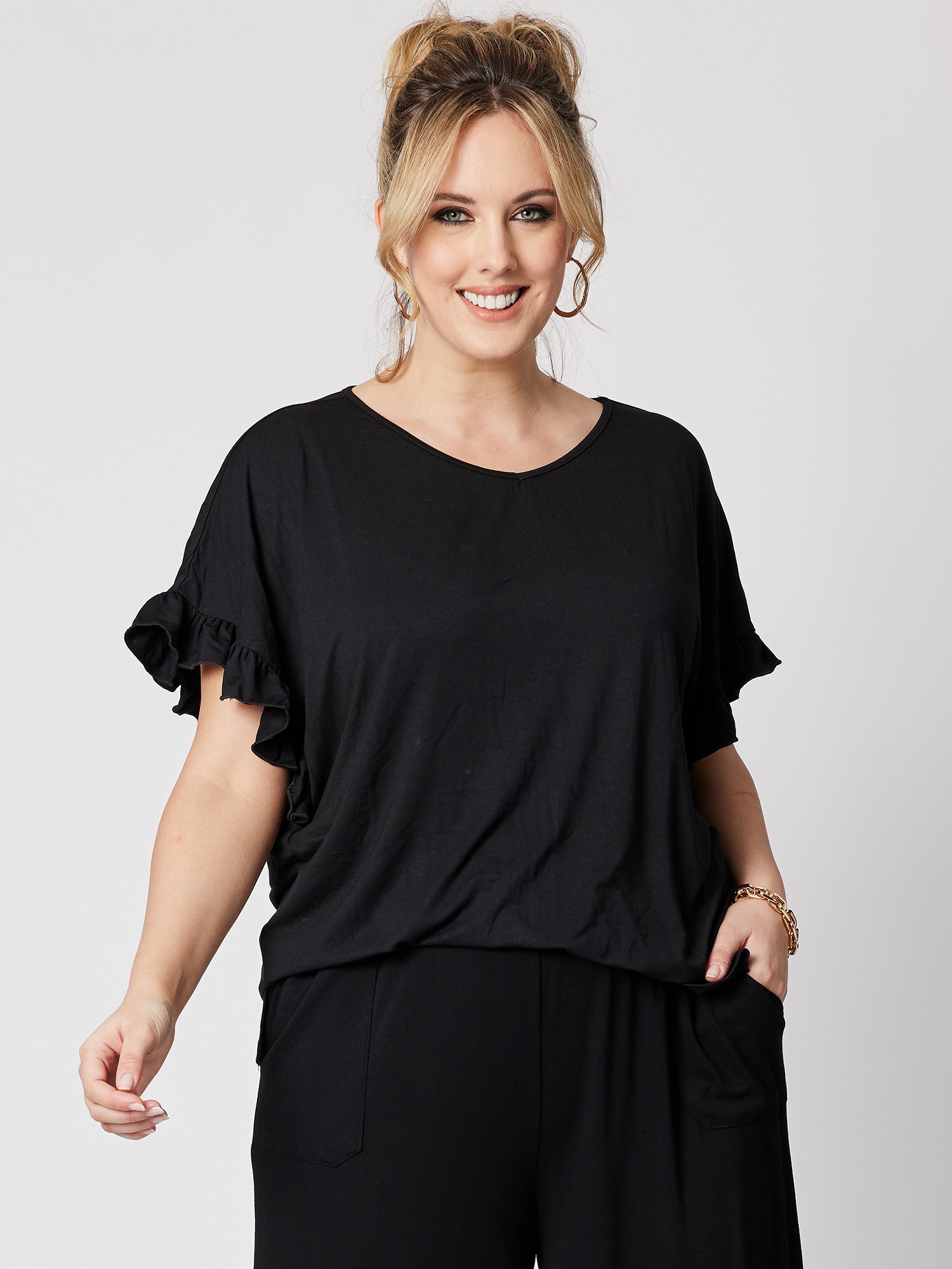 Ruffle Sleeve Tunic