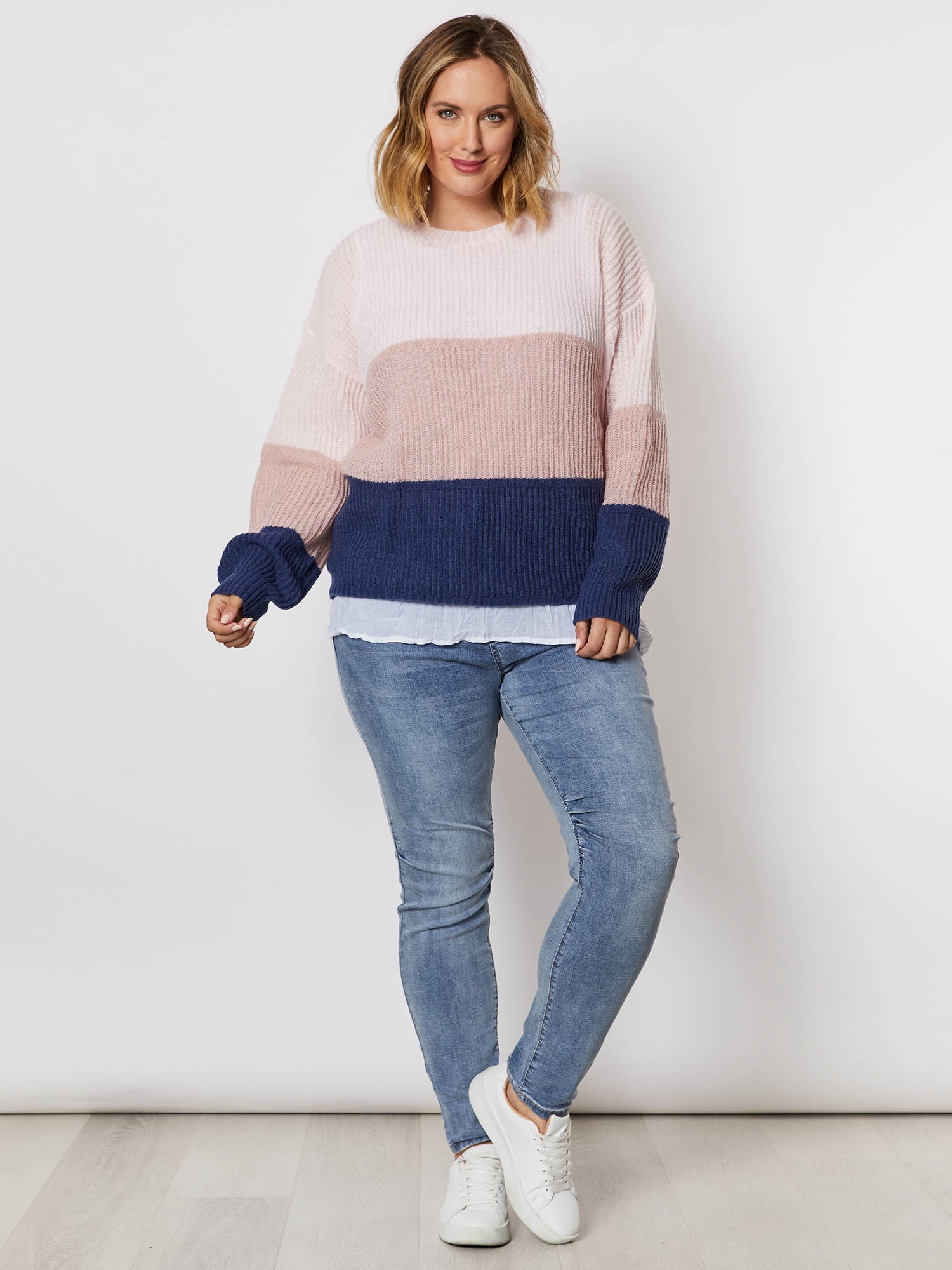 Colour Block Knit Jumper