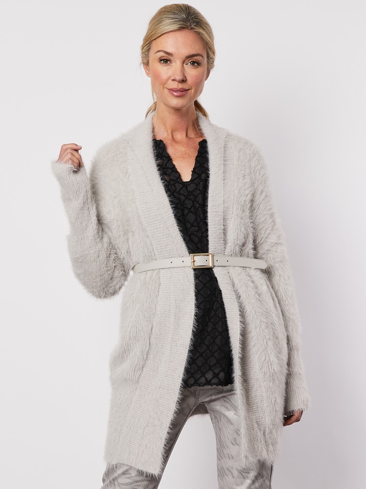 2 Way Fluffy Knit Cardigan