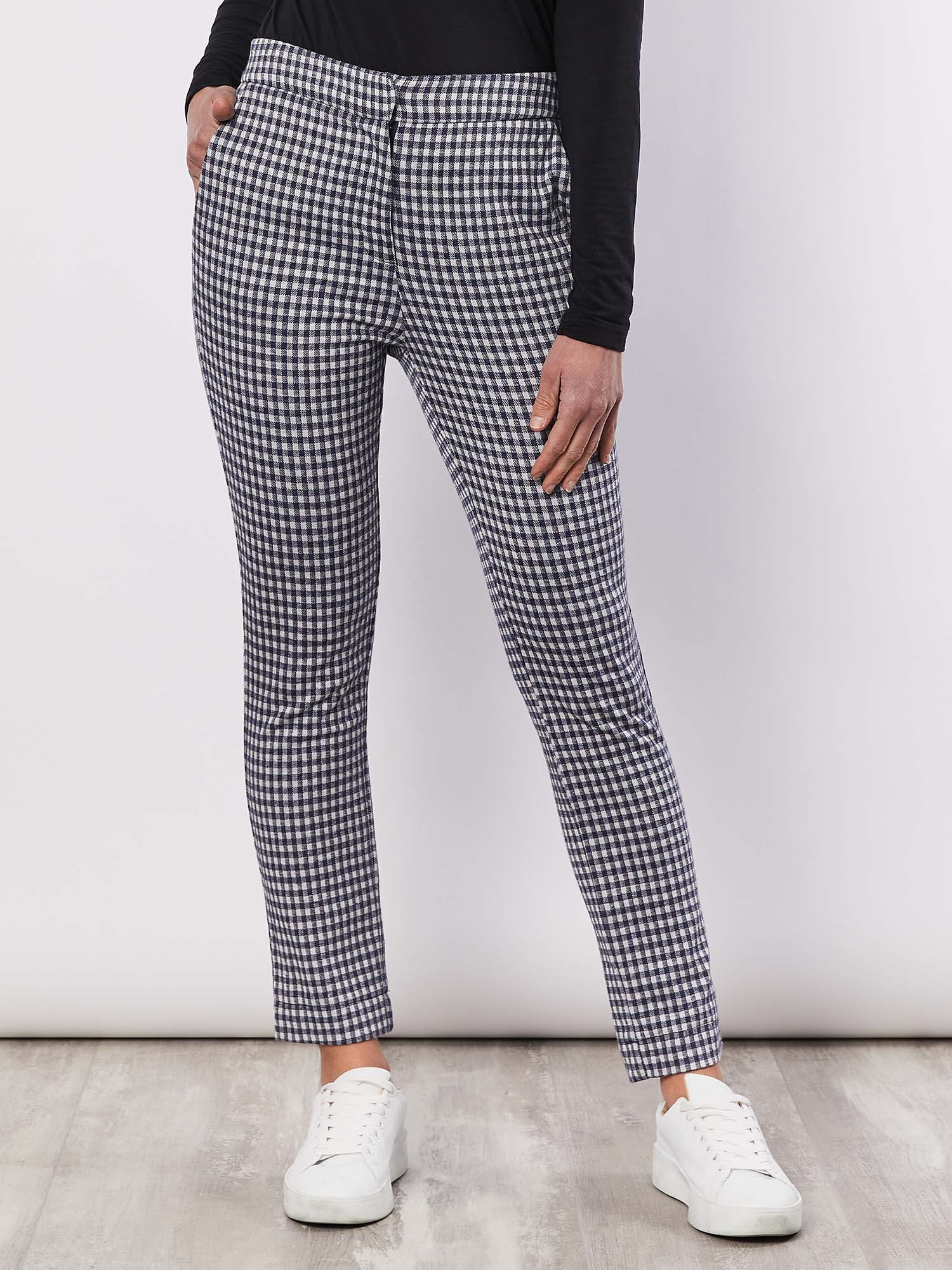 Check Stretch Knit Pant