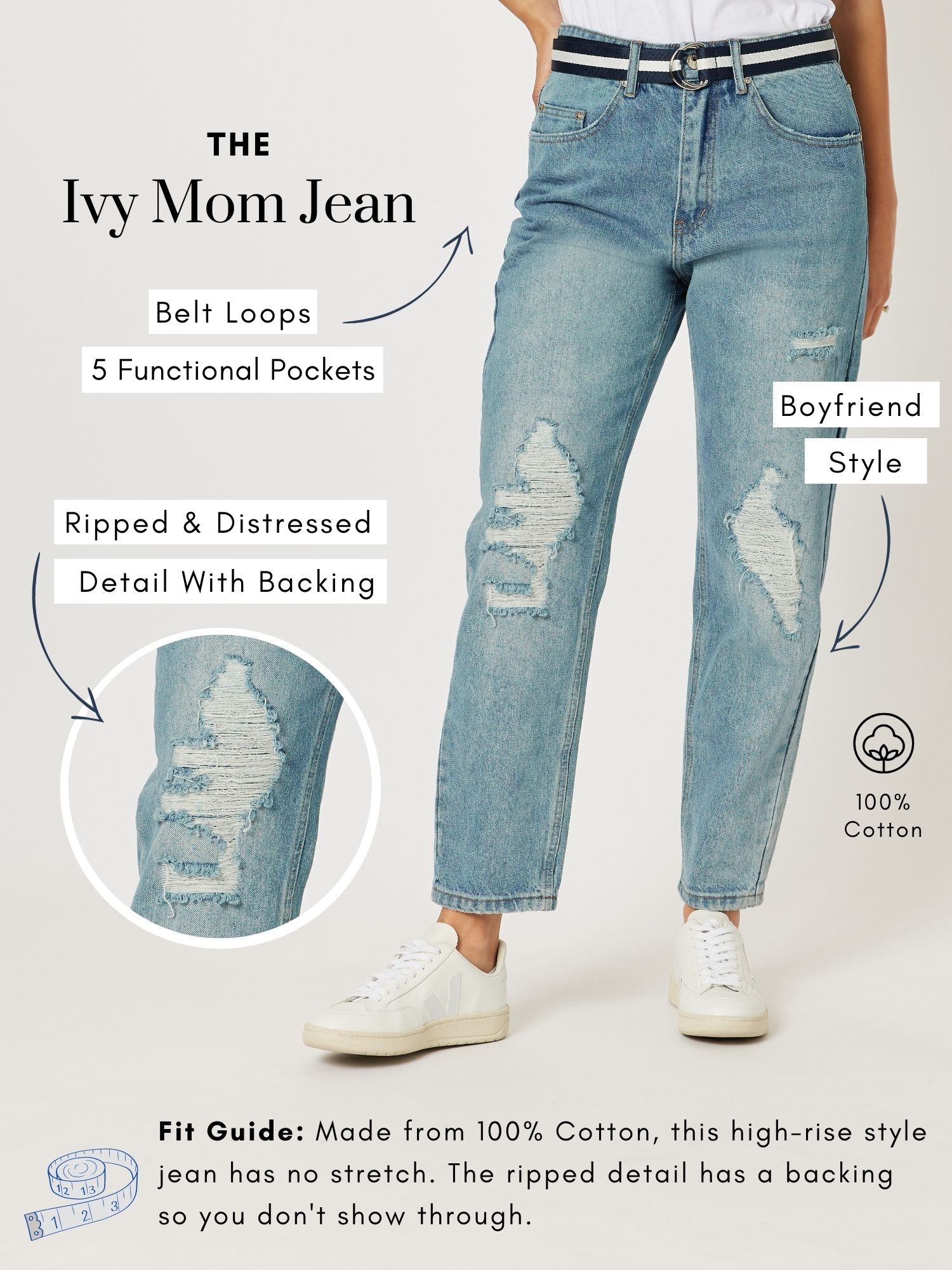 Ivy Ripped Mom Jean