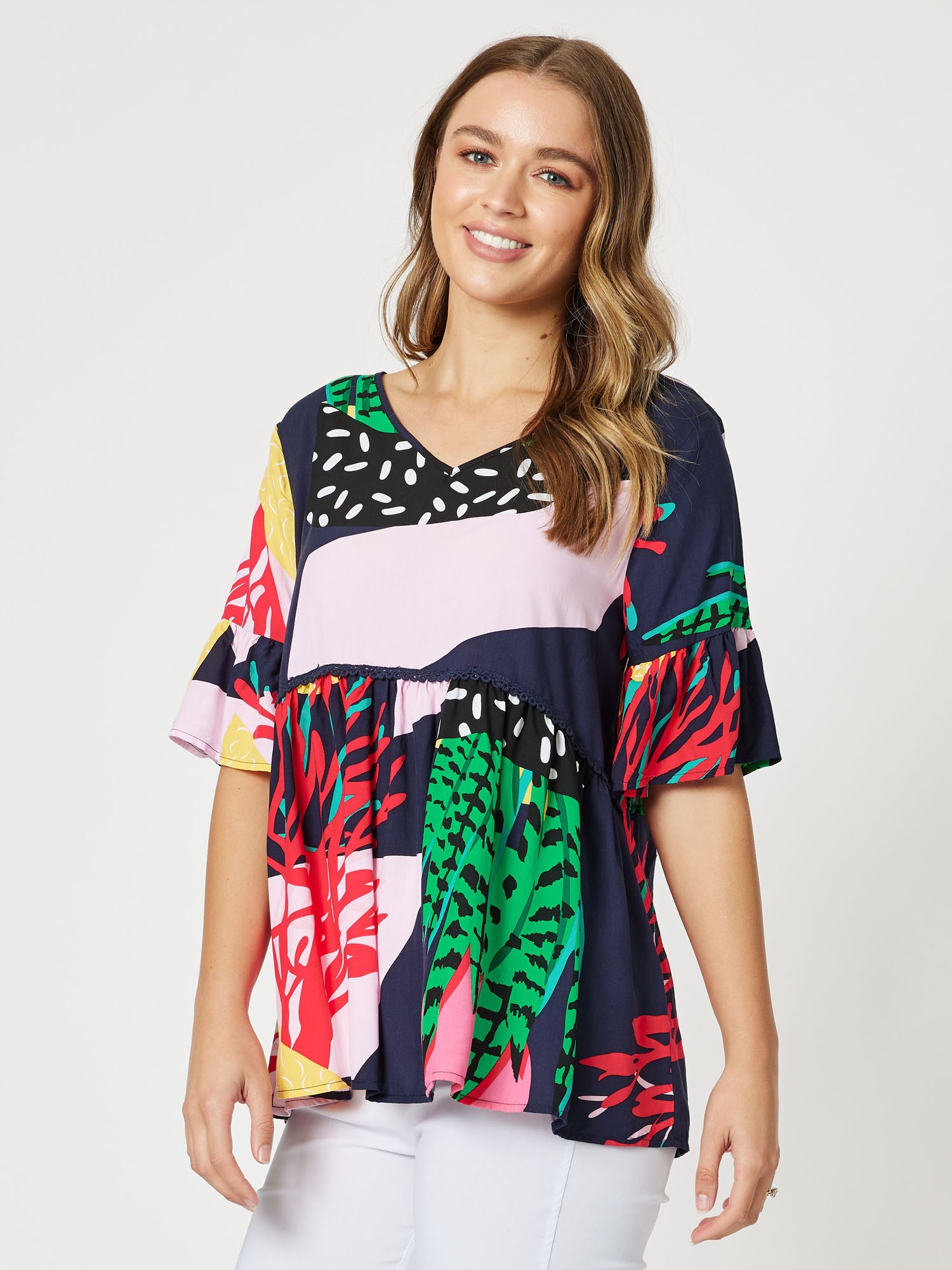 Coral Reef Print Top