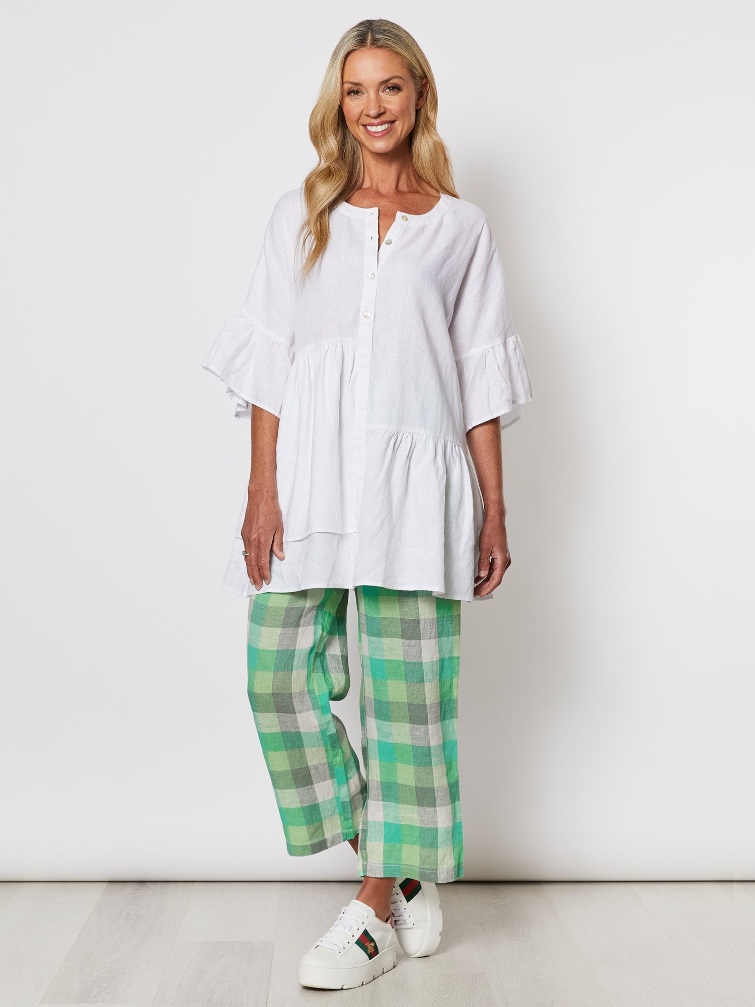 Frilled Linen Tunic