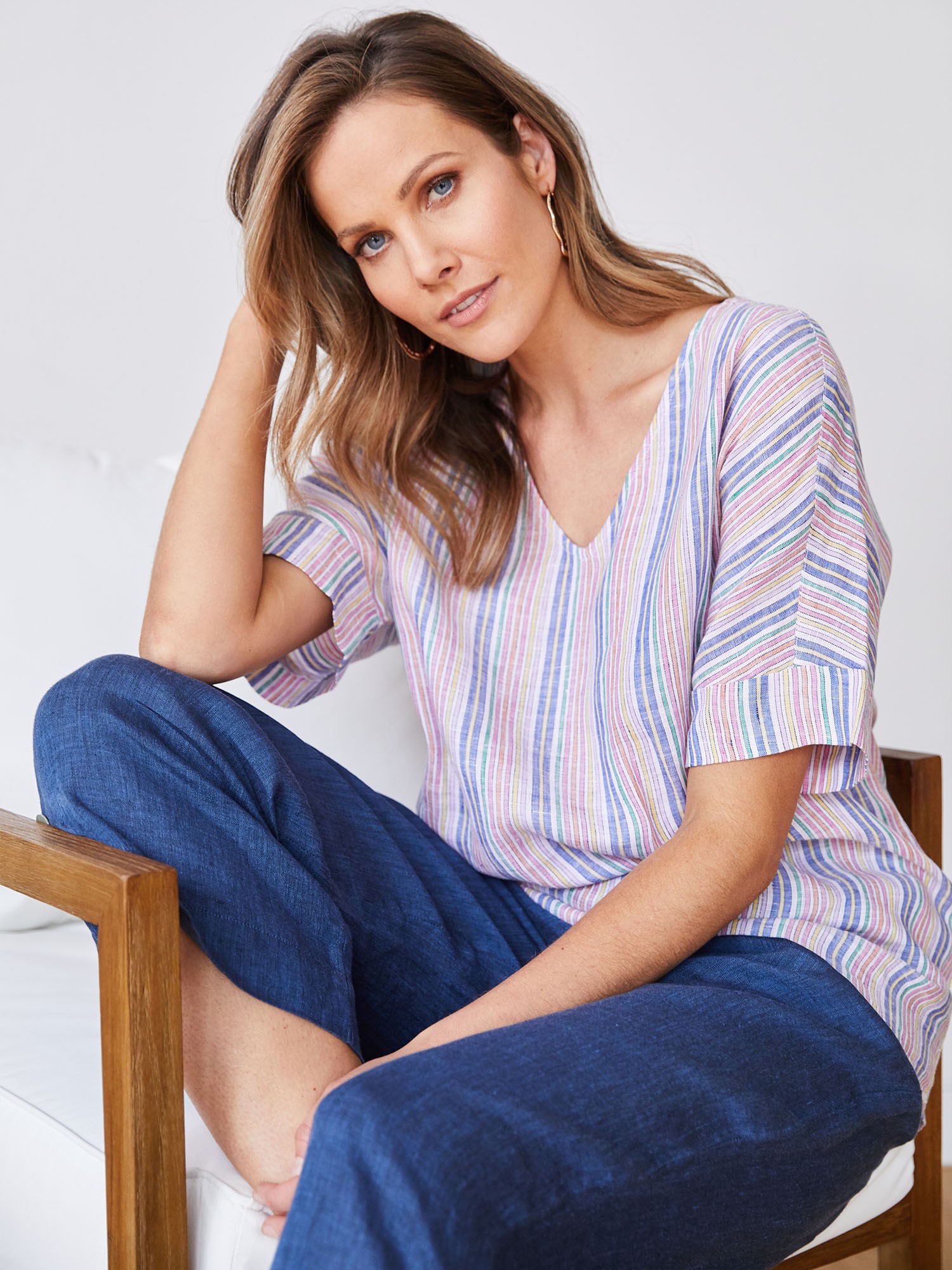 Stripe Linen Top