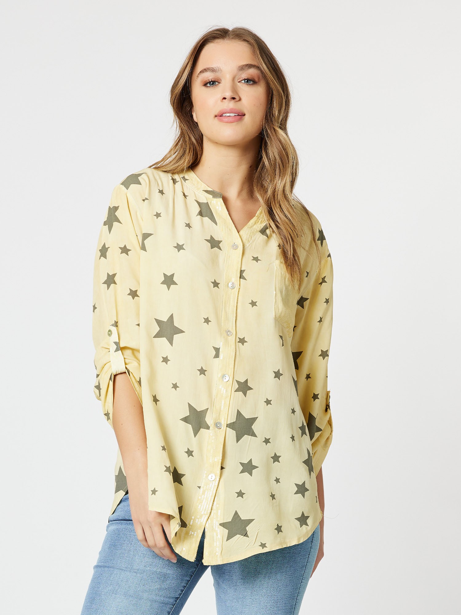 Star Print Cotton Shirt