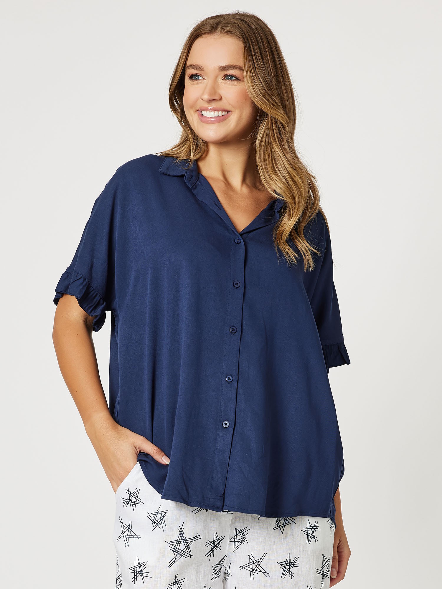 Frilled Sleeve Shirt