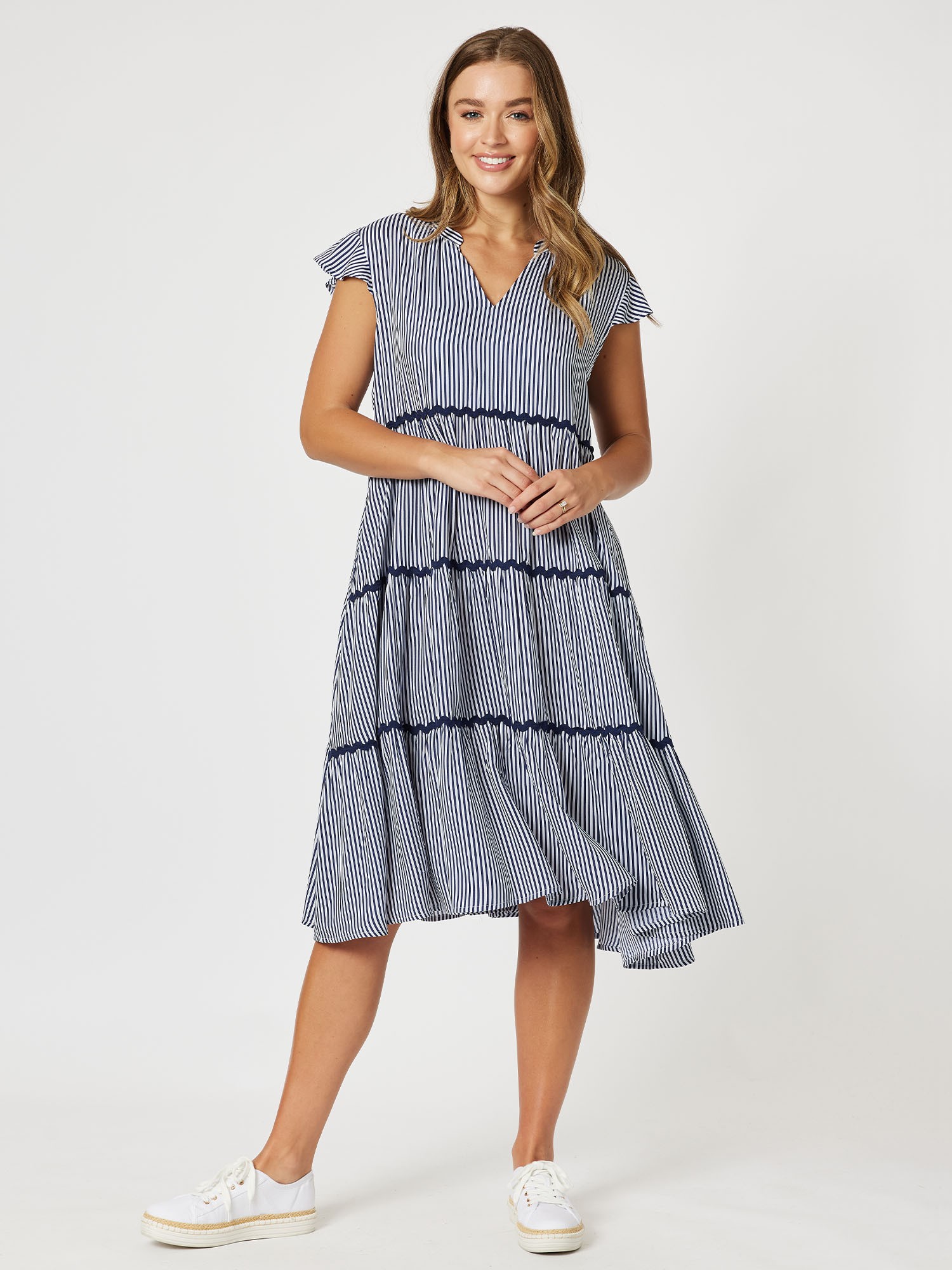 Stripe Tiered Dress