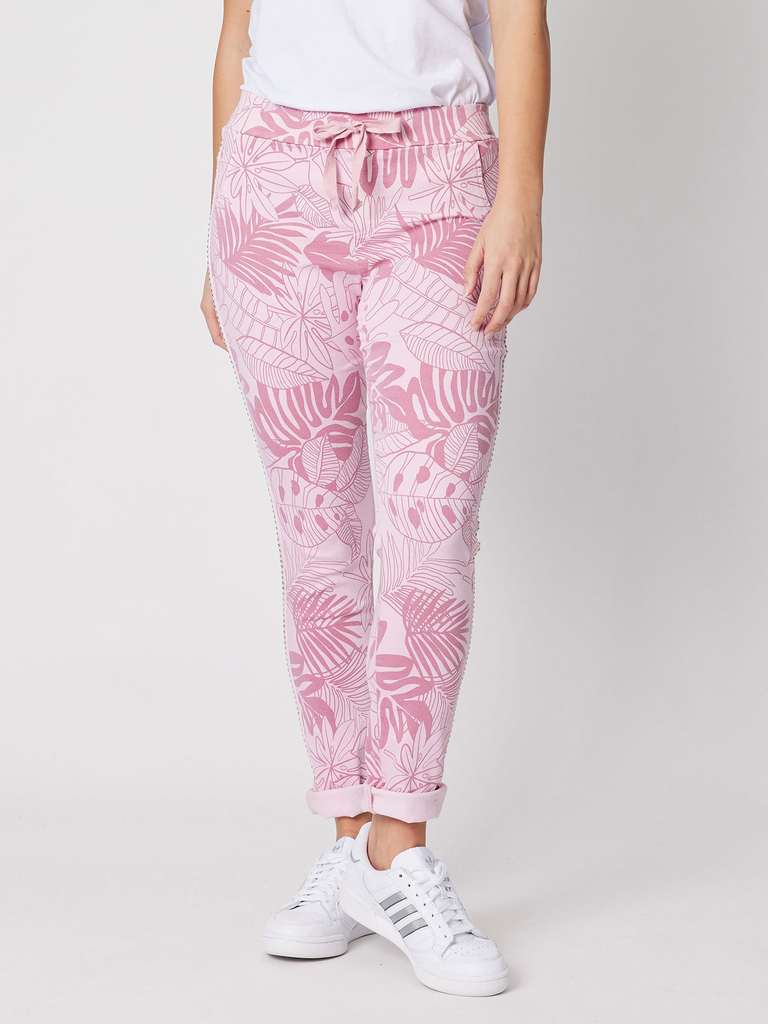 Palm Print Stretch Jean