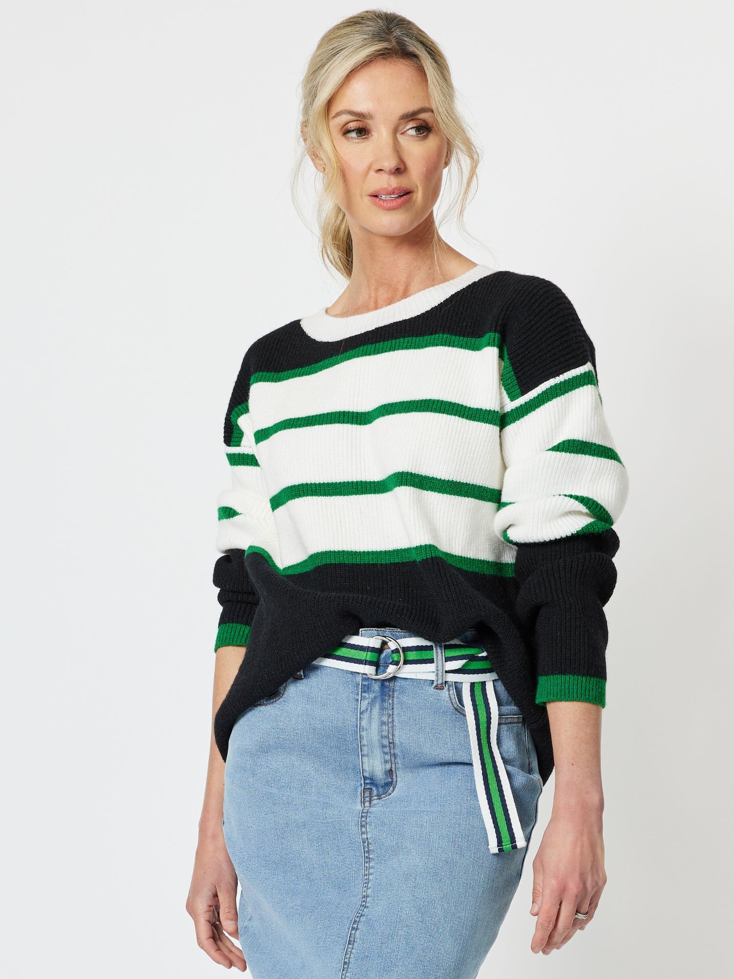 Chunky Stripe Rib Knit