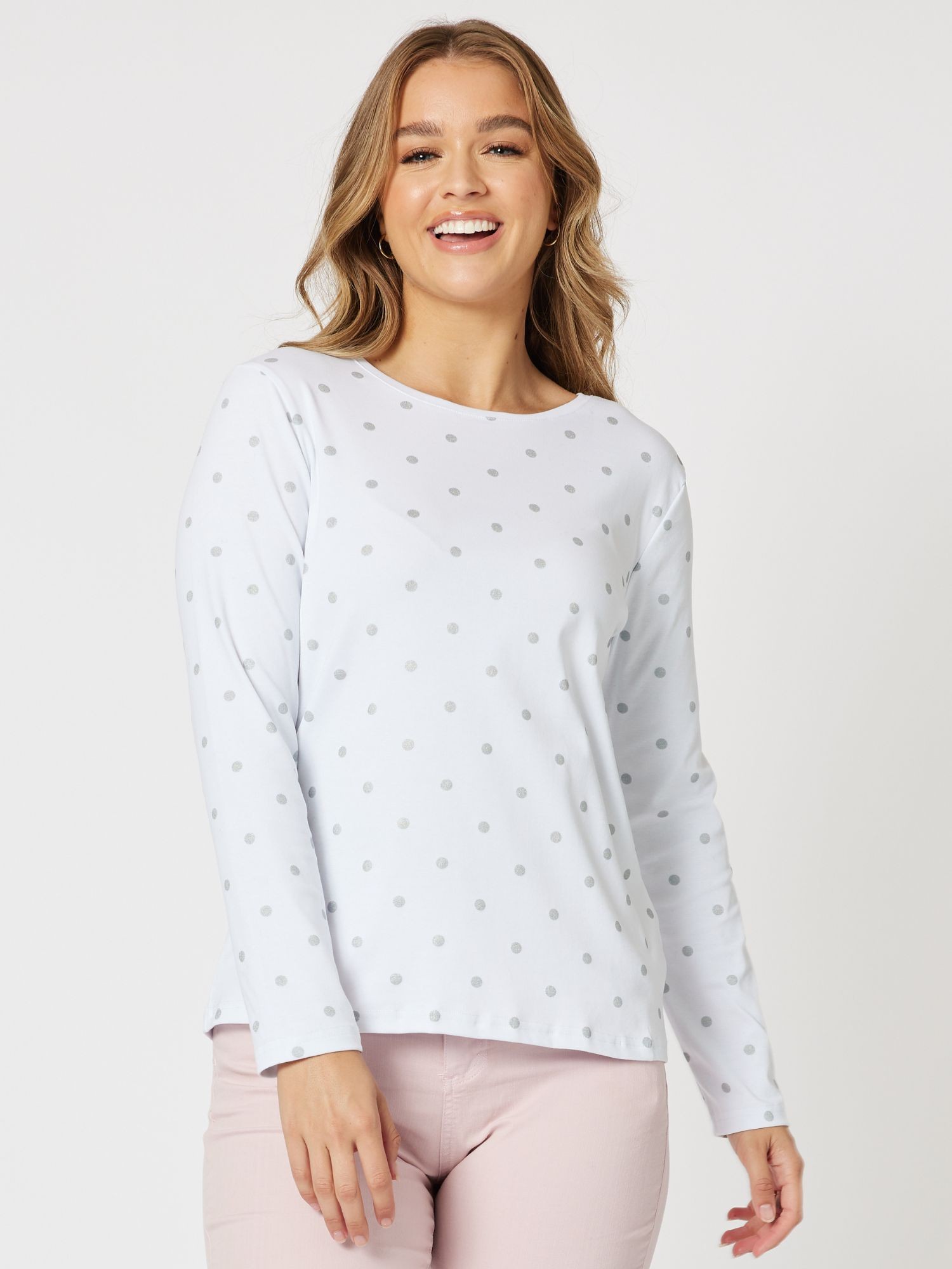 Silver Spot Long Sleeve Top