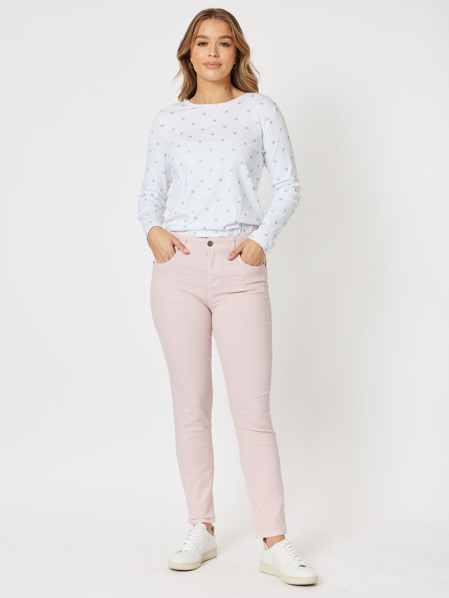 Silver Spot Long Sleeve Top