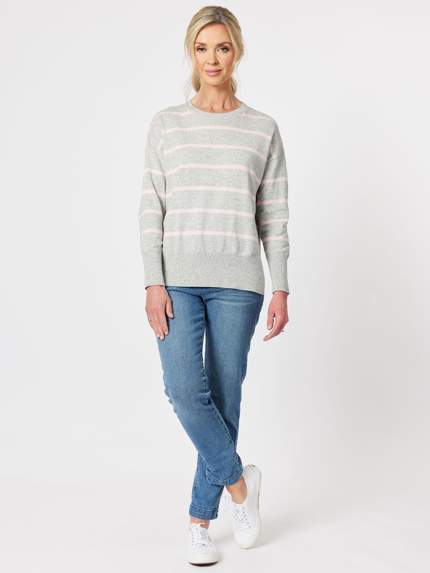 Mossman Stripe Crew Neck Knit