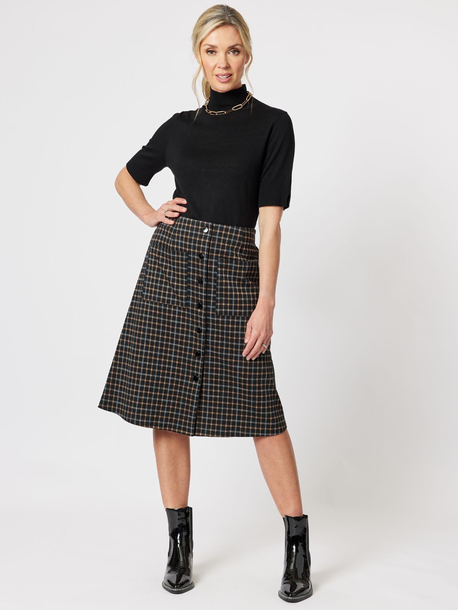 Charlie Check A Line Skirt