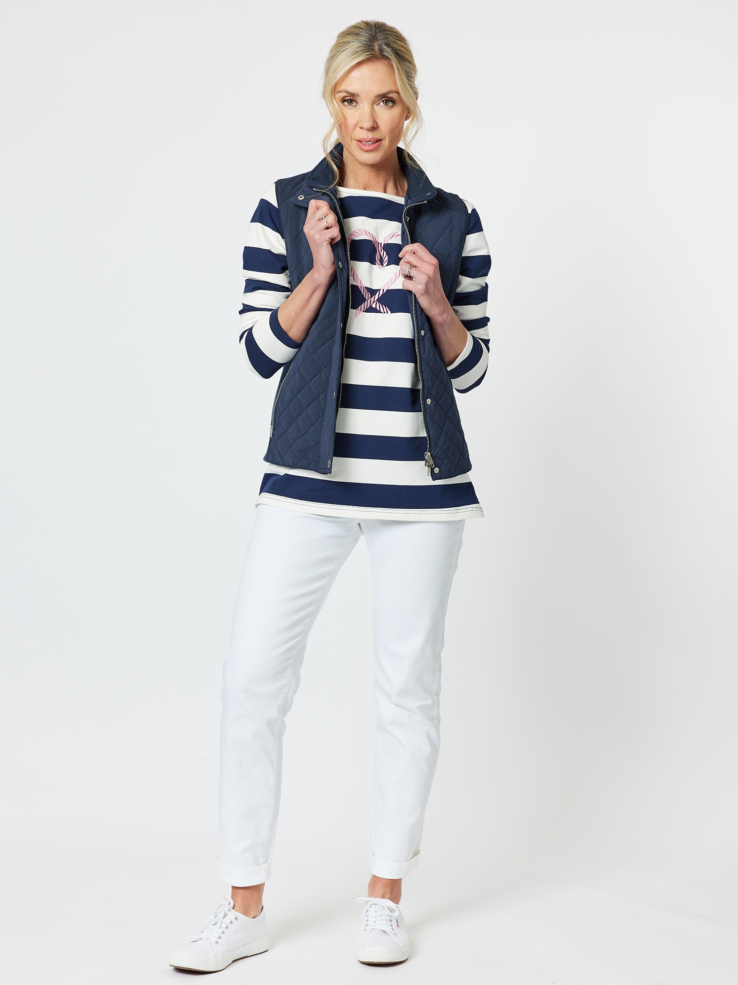 Heart Rope Stripe Top