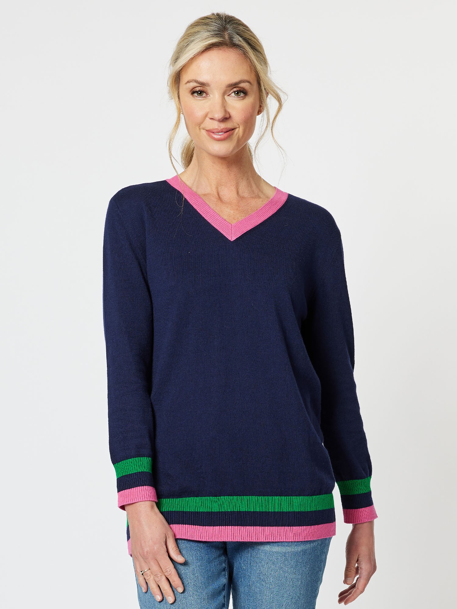 College V neck Knit