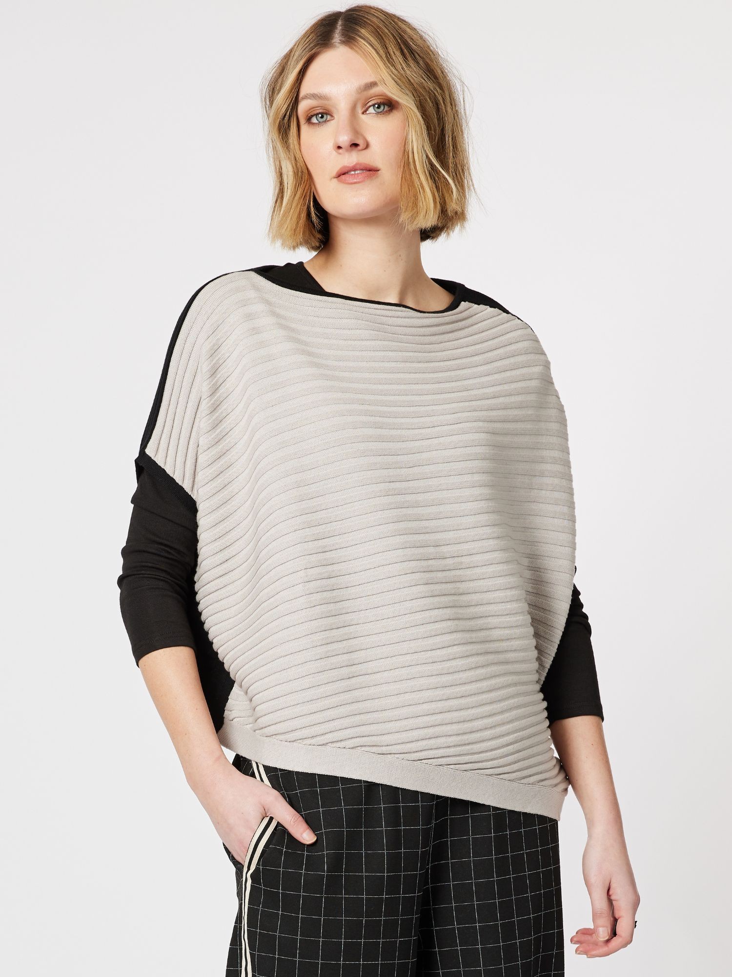 Monochrome Asymetric Knit