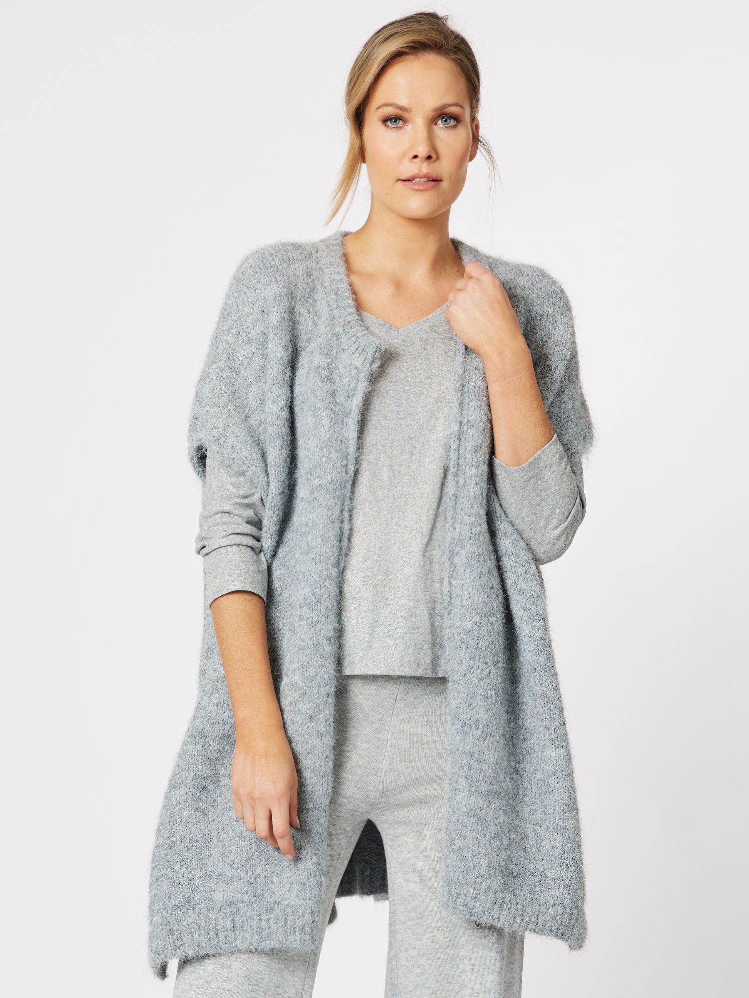 Verona Zip Through Relaxed Knit Vest