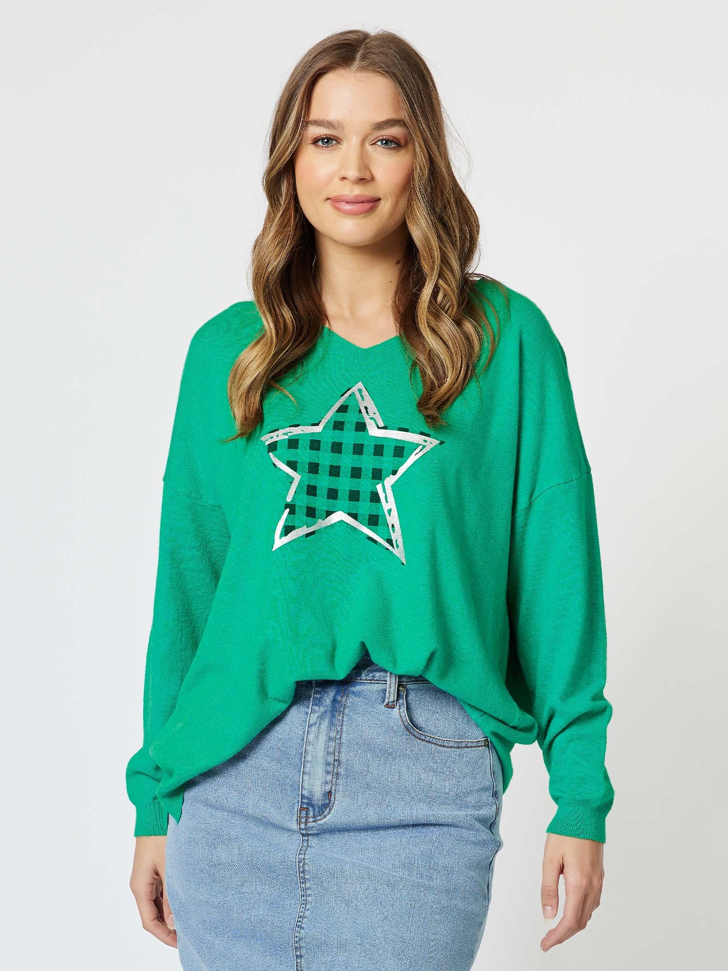 Star V-Neck Knit