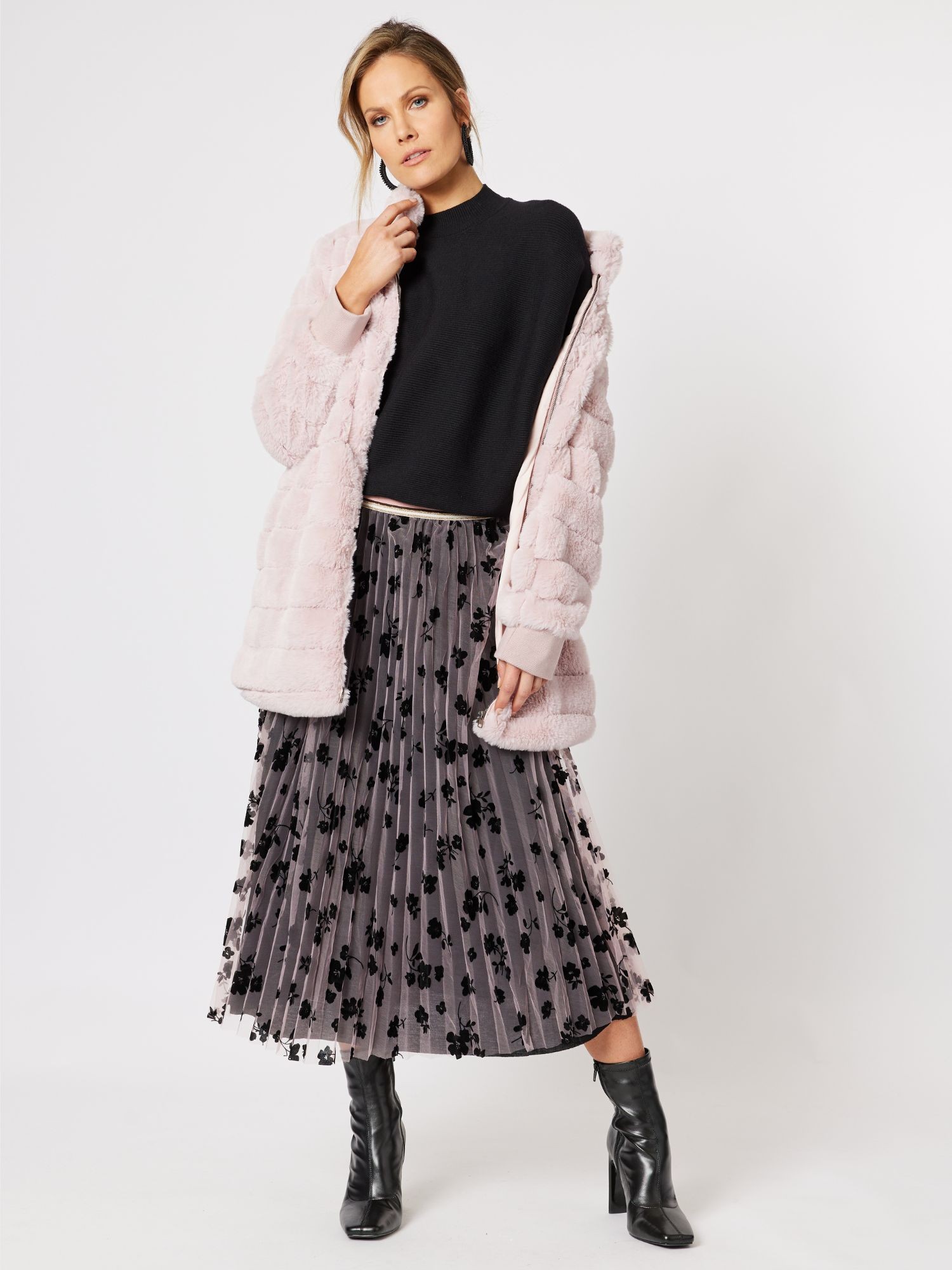 Princess Faux Fur Longline Jacket