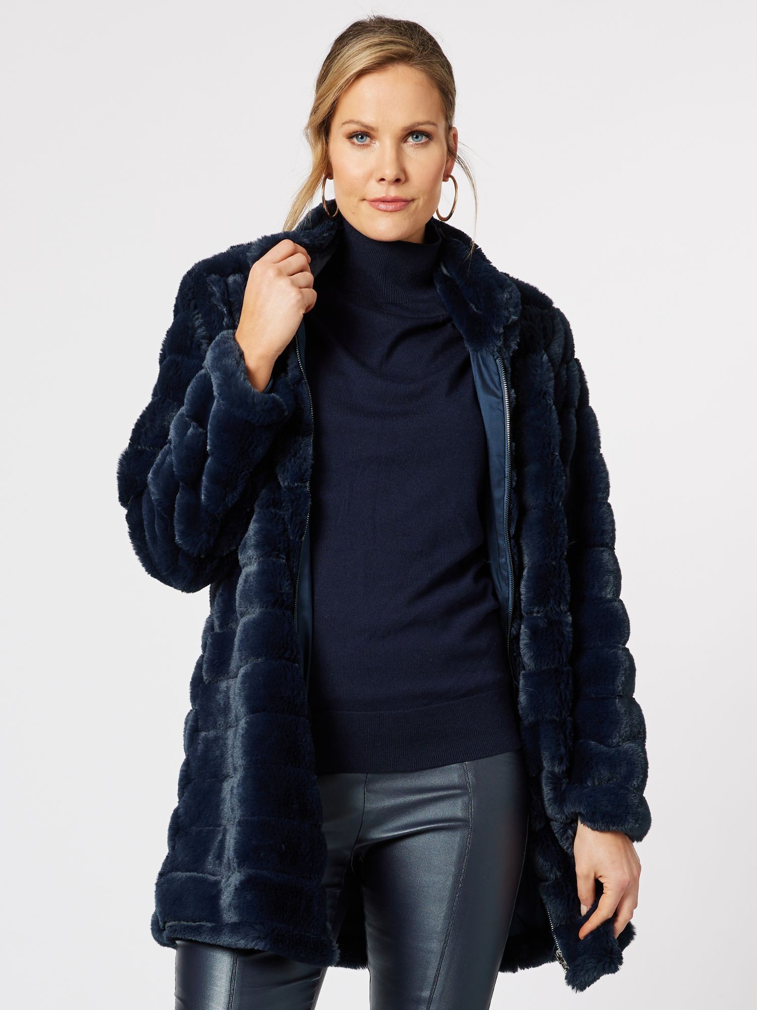 Princess Faux Fur Longline Jacket