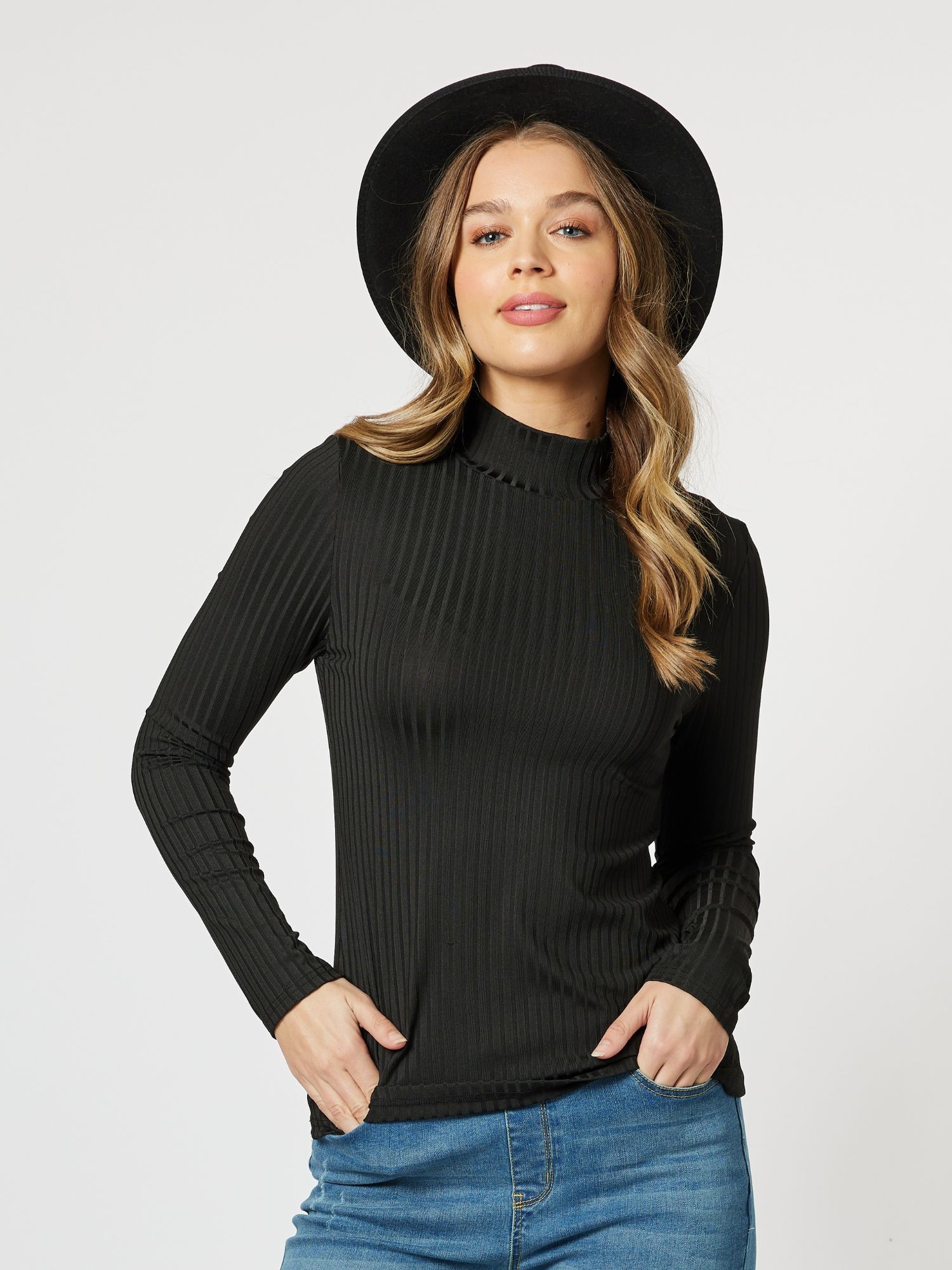 Courtney Mock Neck Skivvy