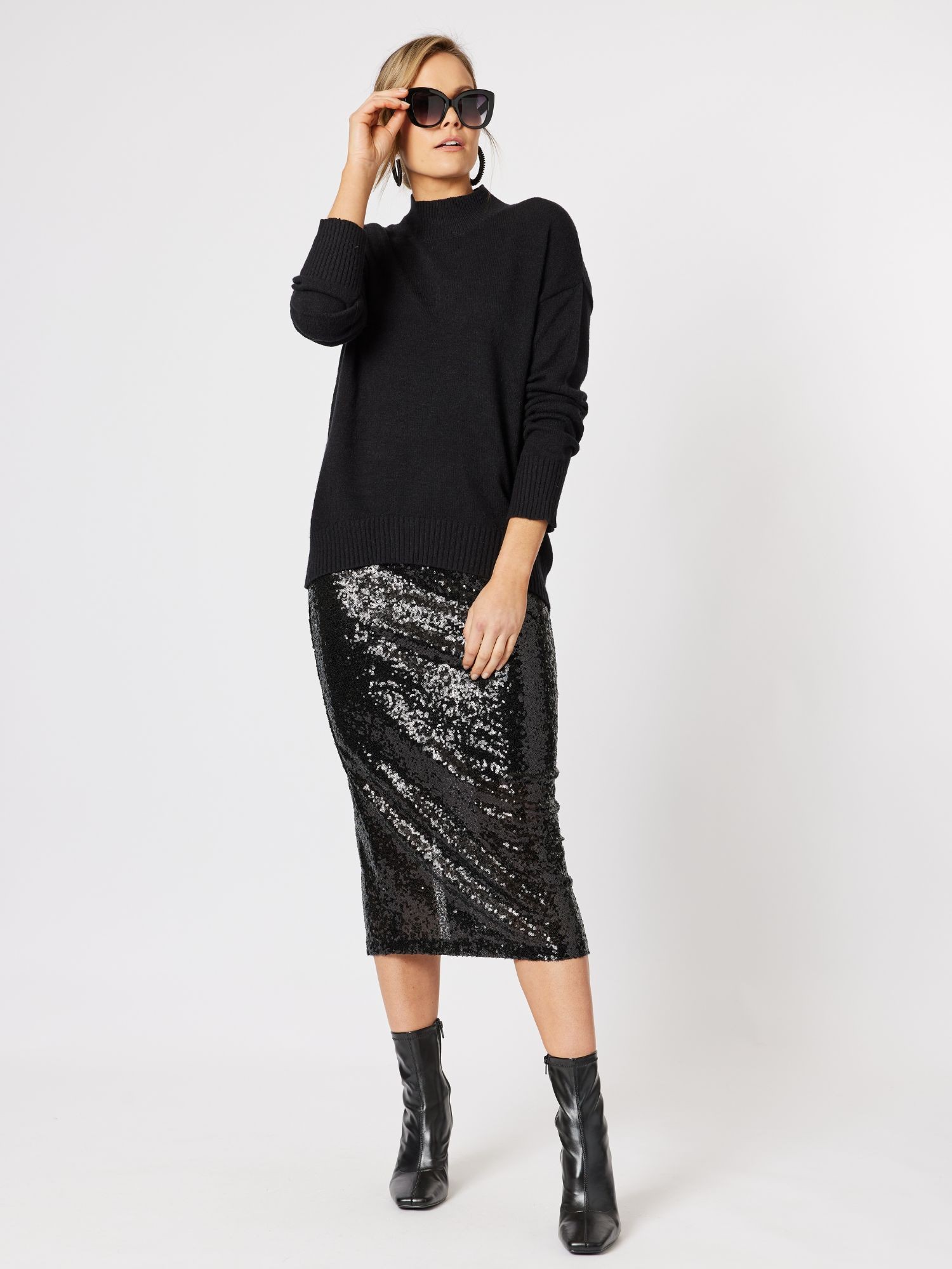 Darcy Sequin Midi Skirt