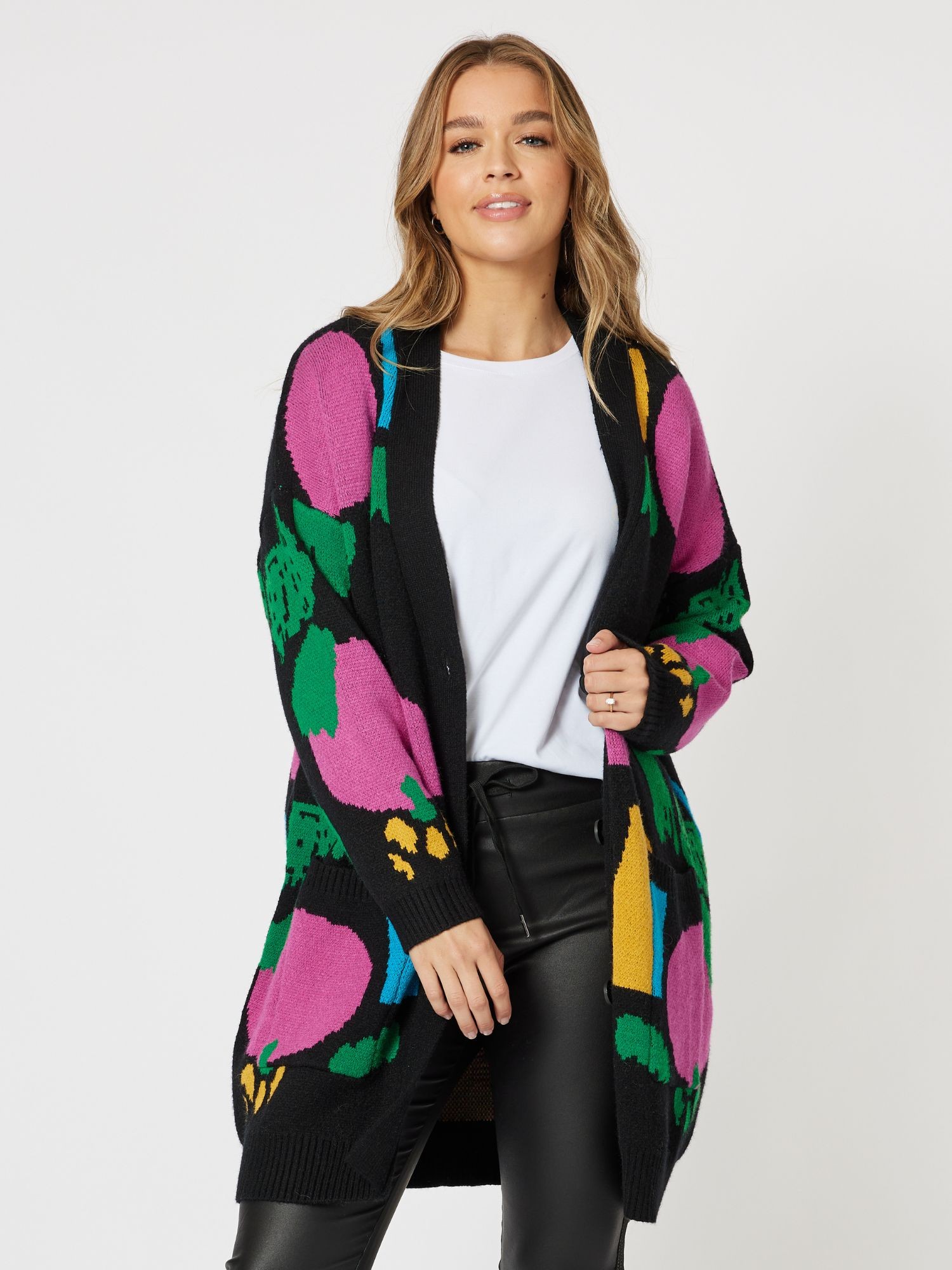 Long Multi Coloured Cardi