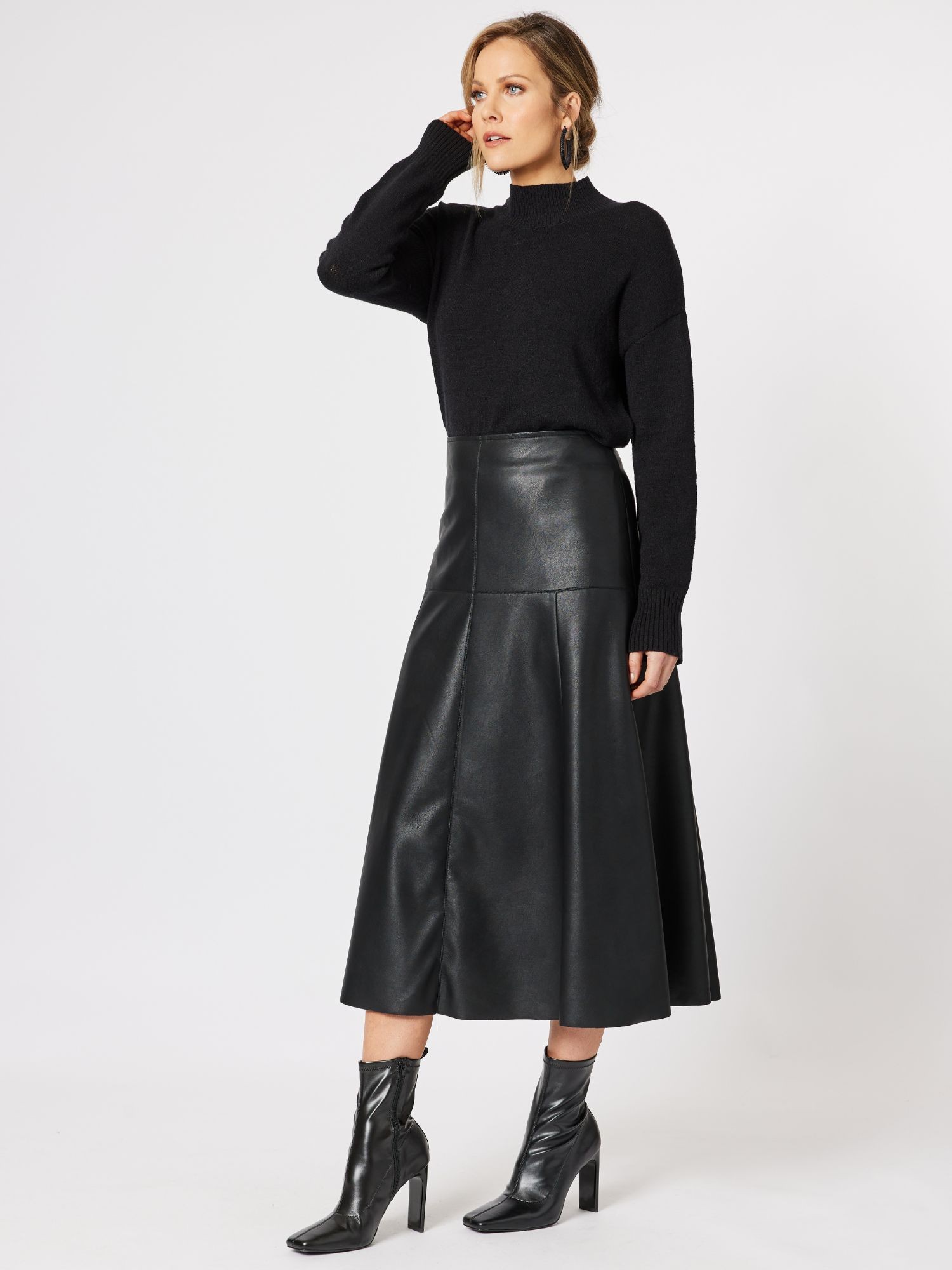 Brooke Vegan Leather Skirt