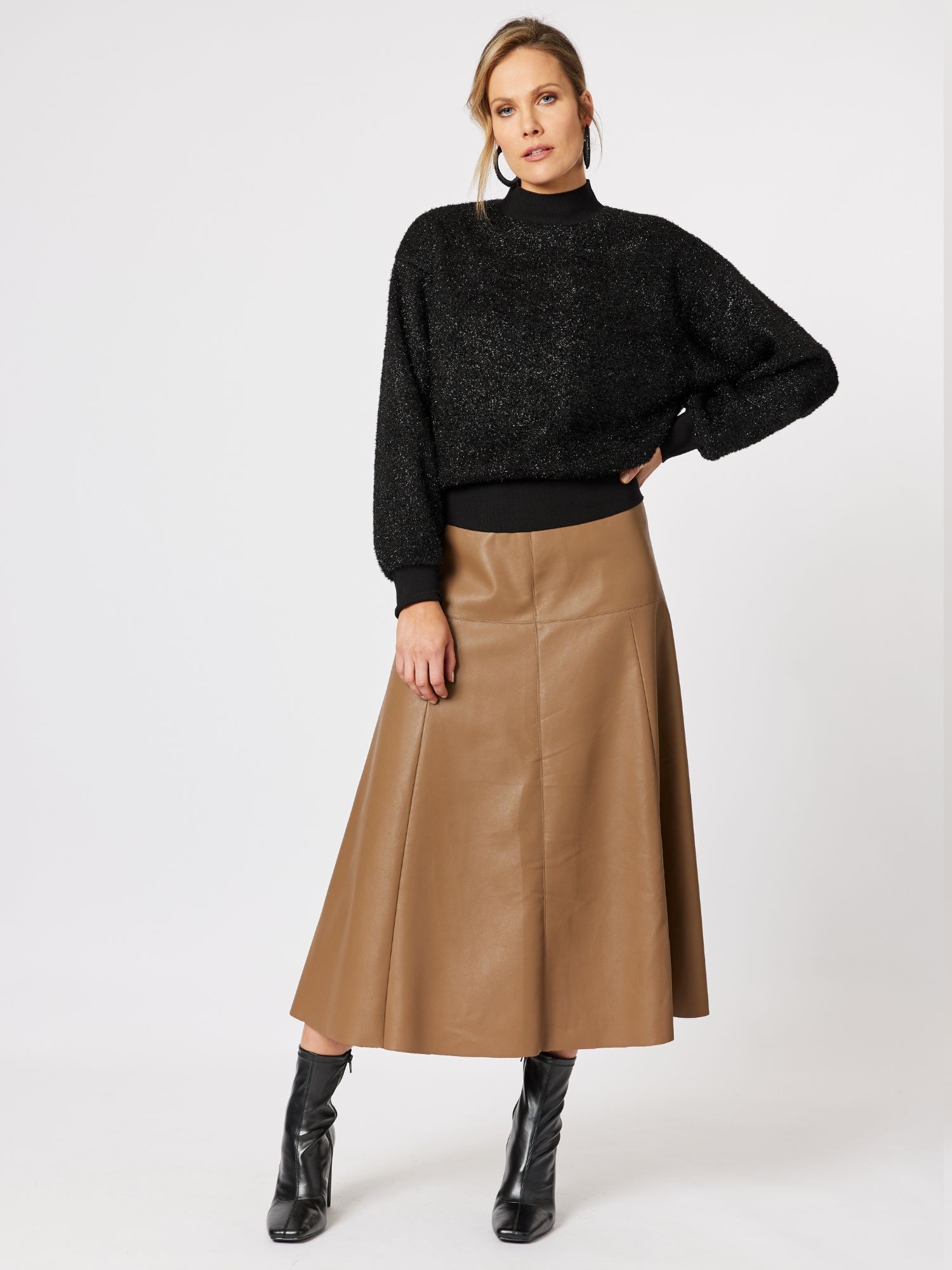 Brooke Vegan Leather Skirt