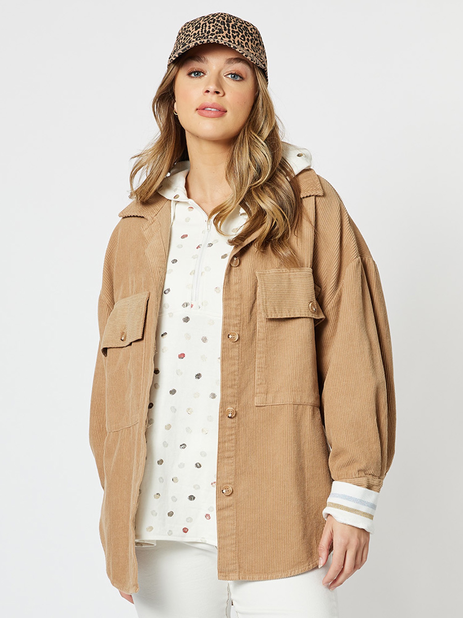 Zoe Cord Oversized Shacket