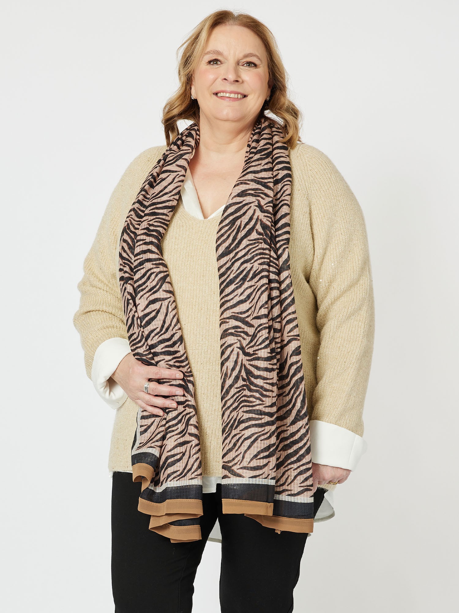 Lightweight Animal Print Scarf