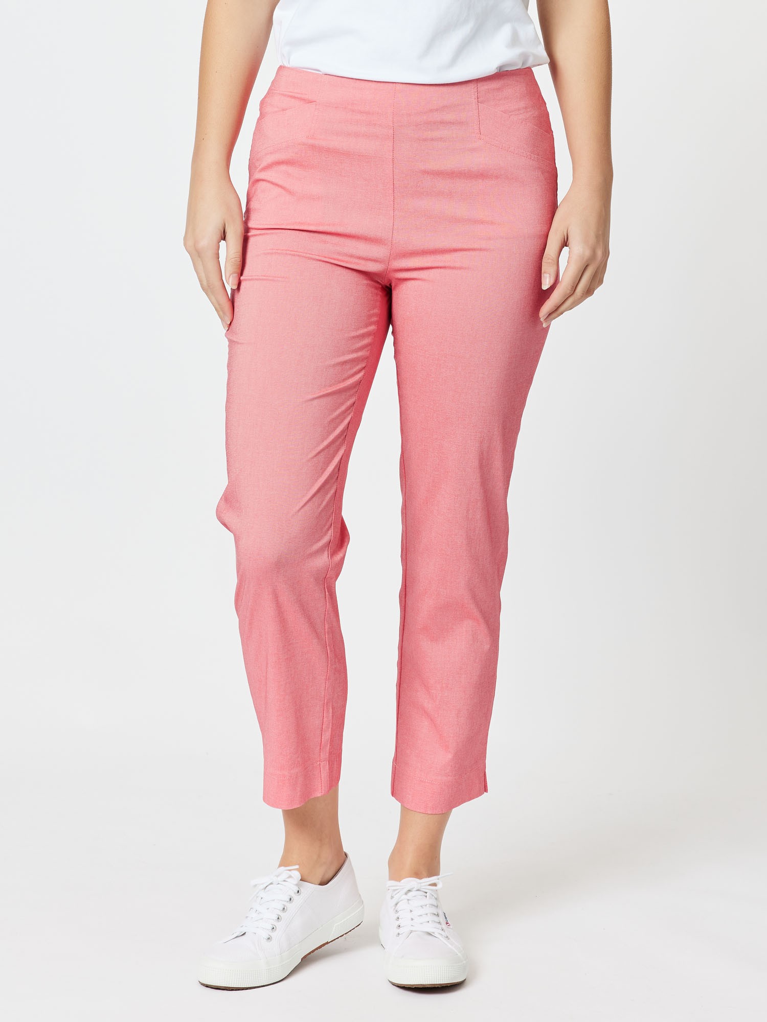 Stretch Bengaline Marle Crop Pant